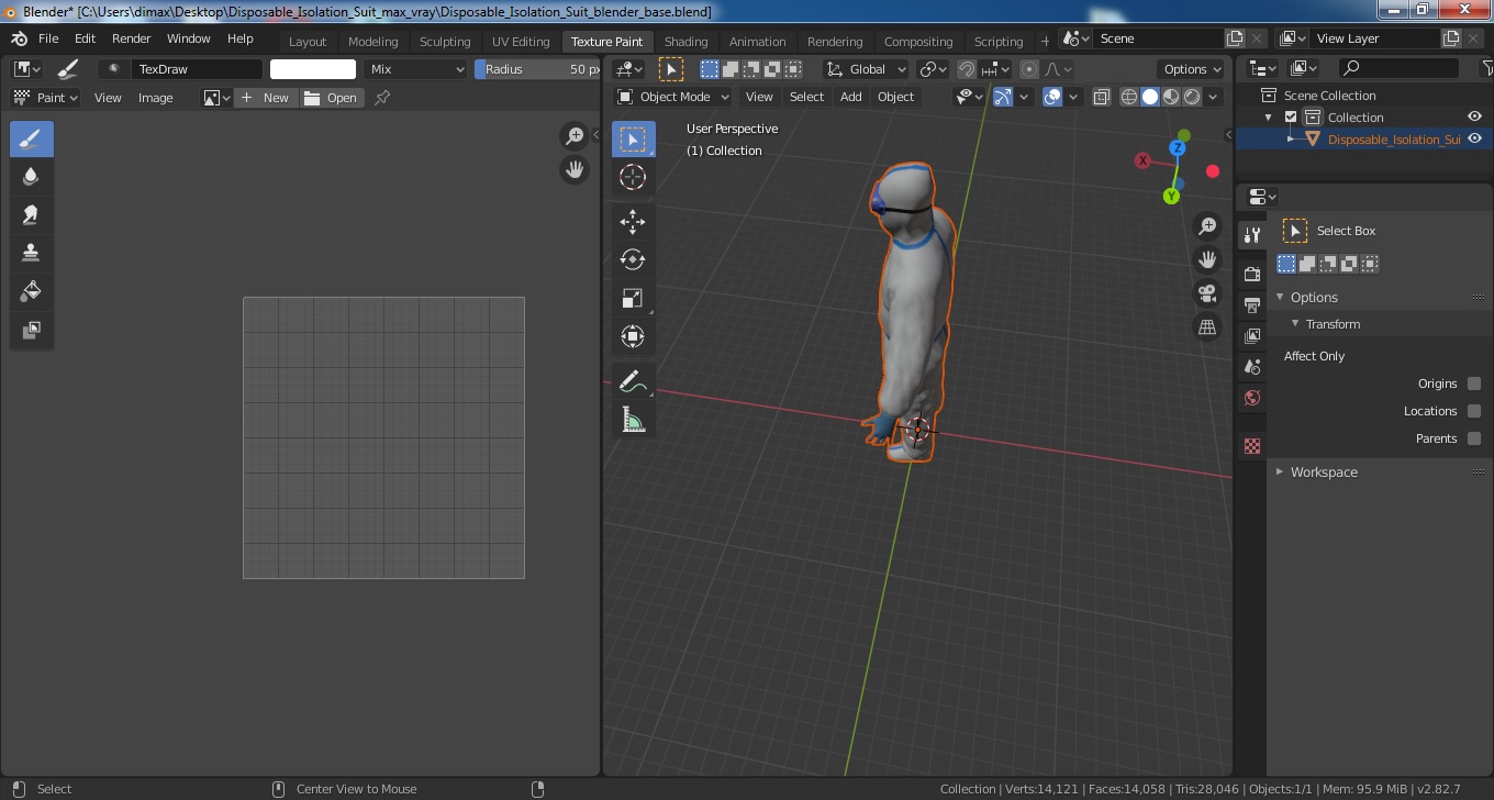 3D model Disposable Isolation Suit