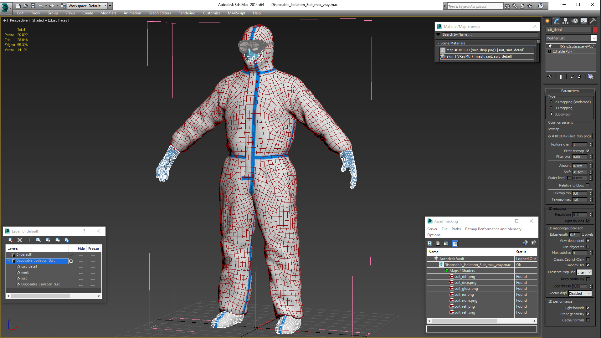 3D model Disposable Isolation Suit