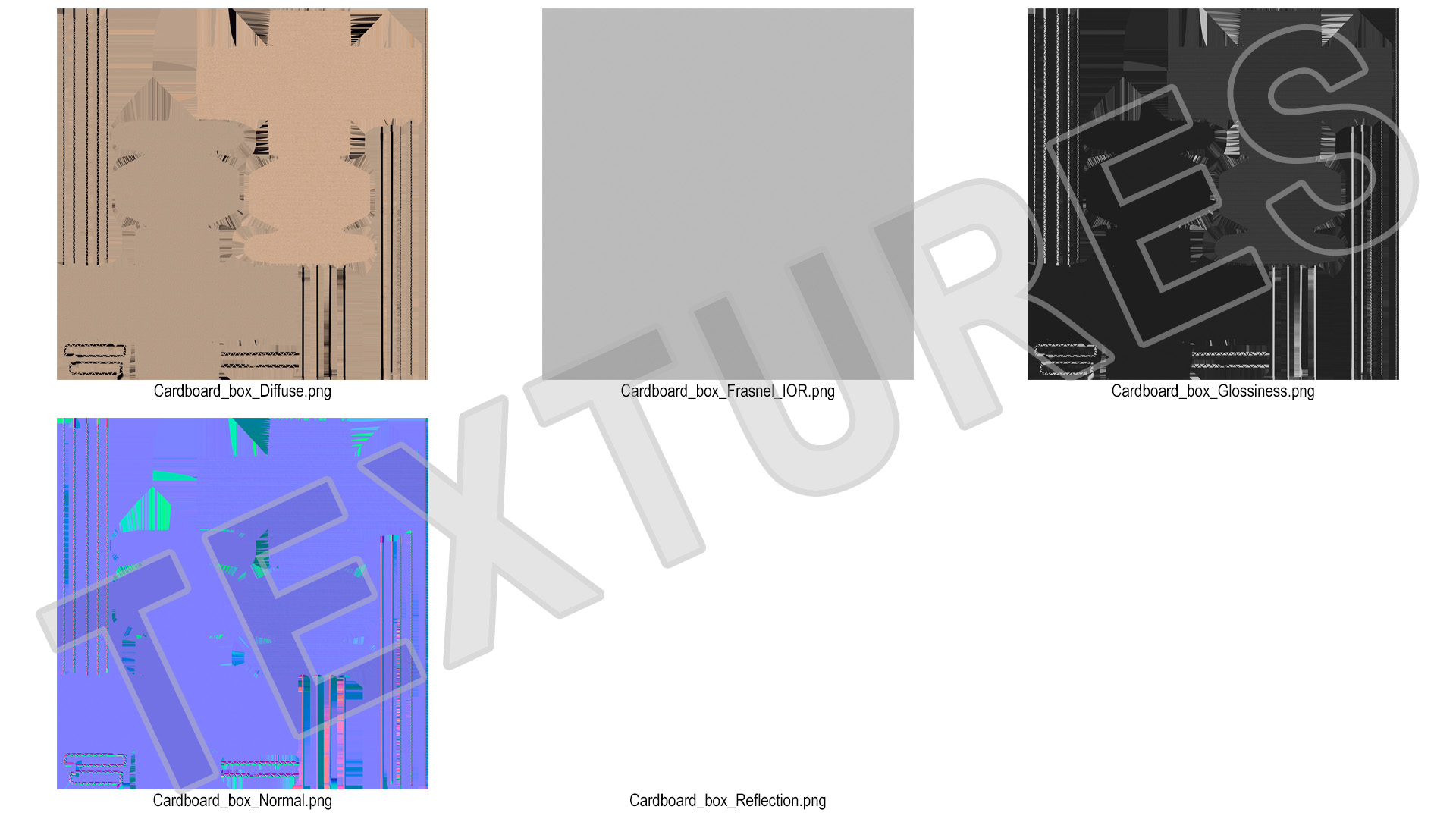 3D Cardboard Box Open model
