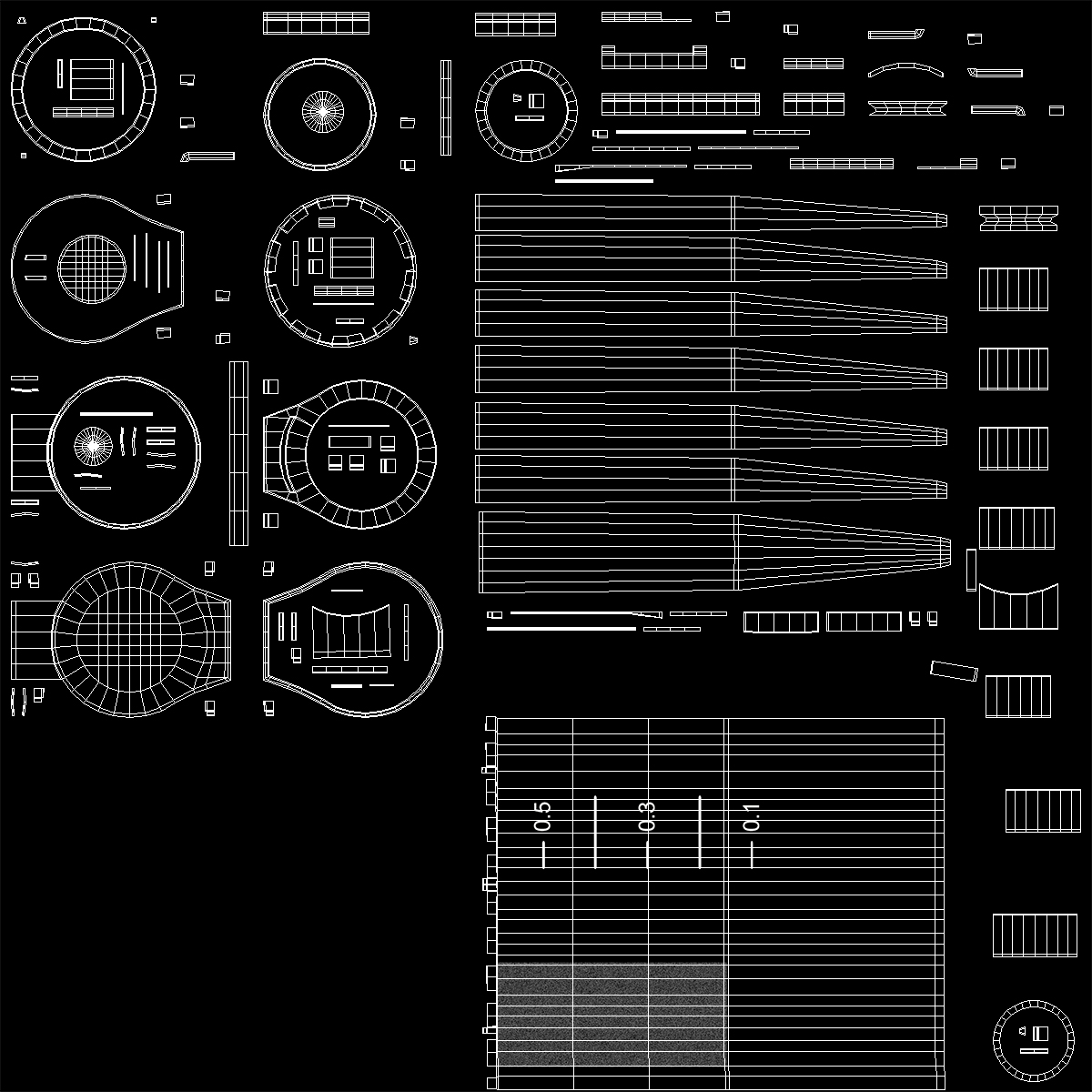 3D Pile of Test Tubes model