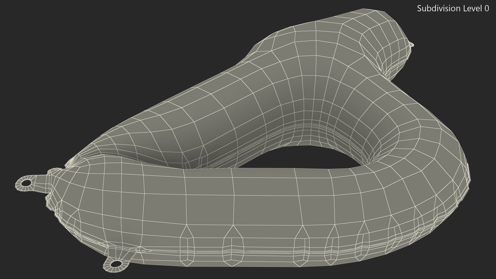 3D model Balloon Numbers 4 Rainbow