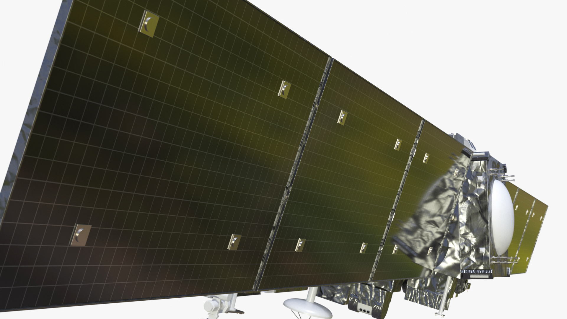 Modern Satellite with Solar Panels 3D model