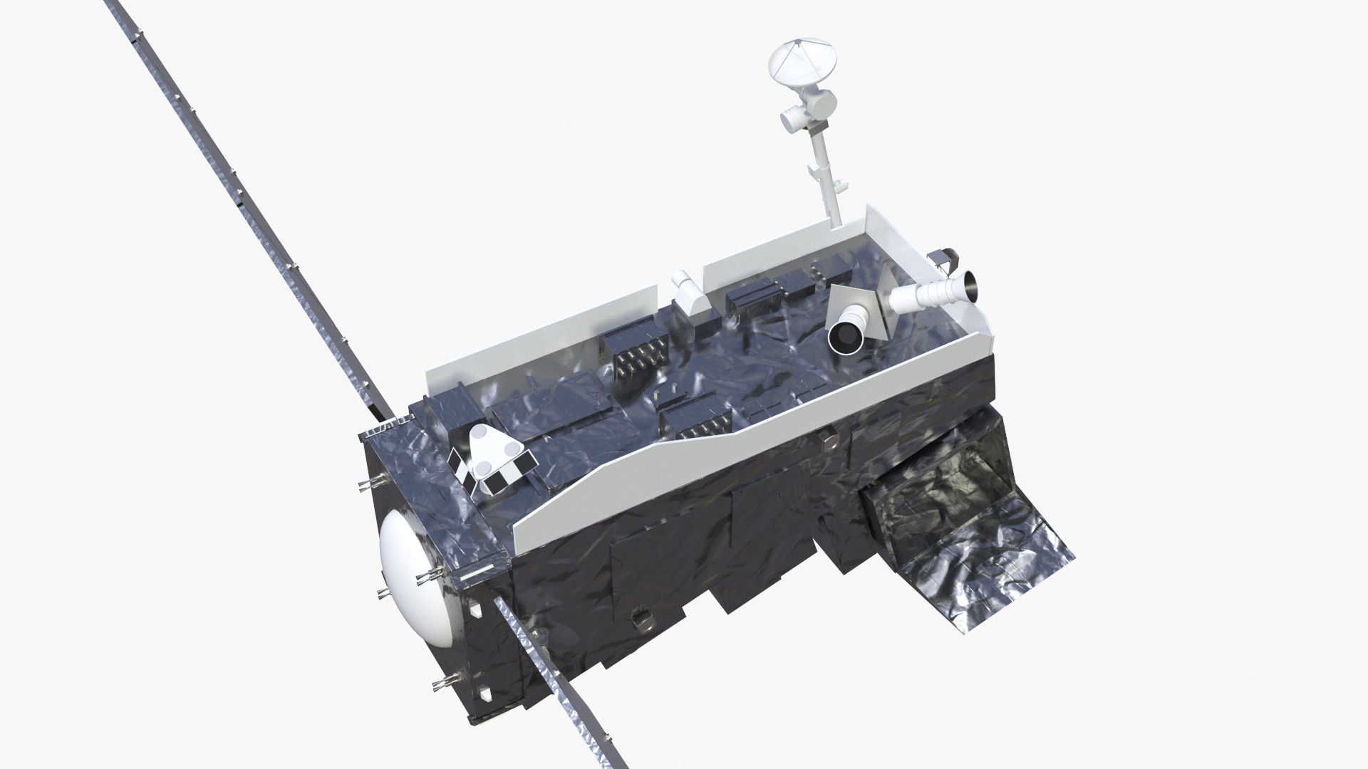 Modern Satellite with Solar Panels 3D model