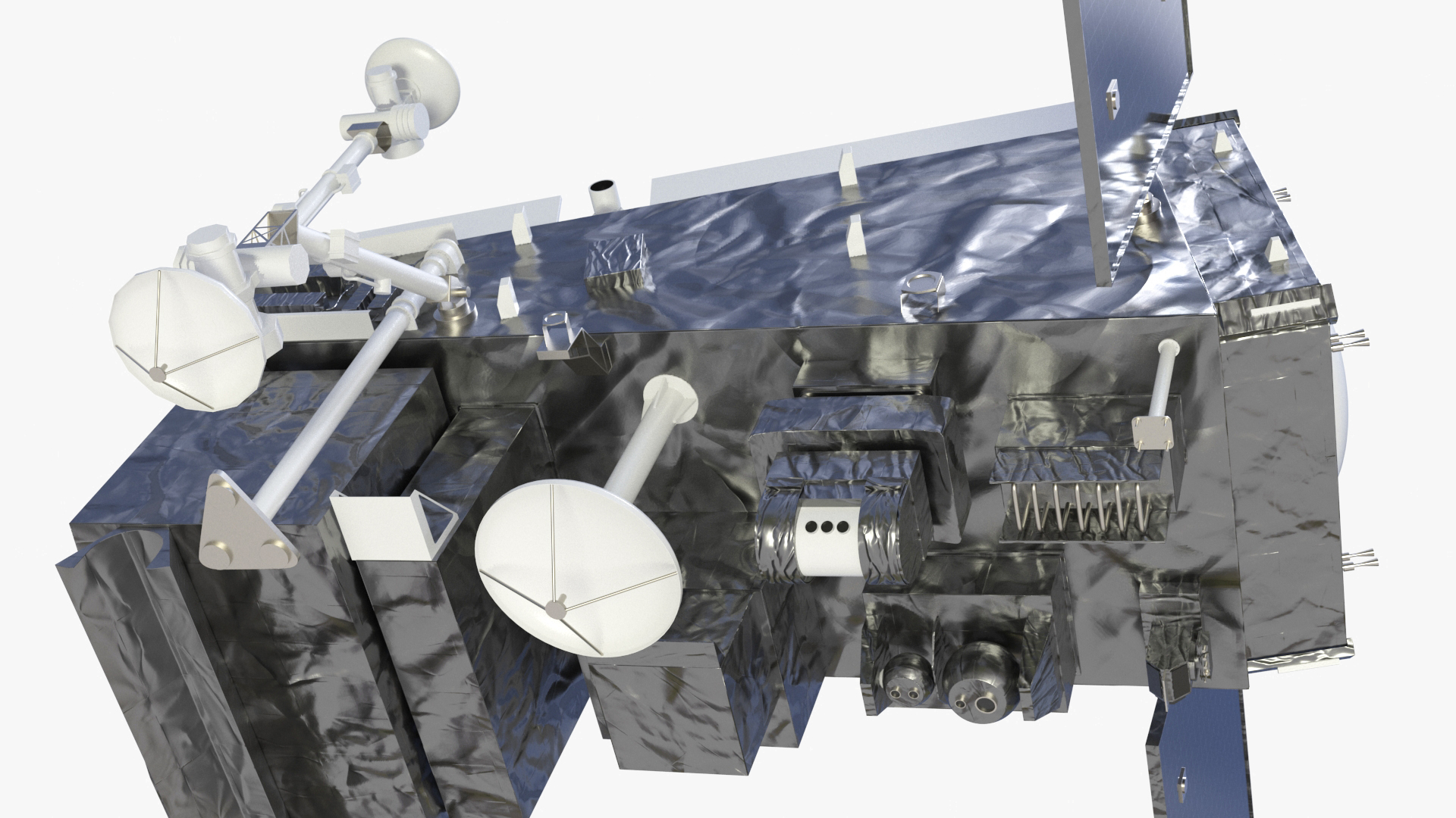 Modern Satellite with Solar Panels 3D model