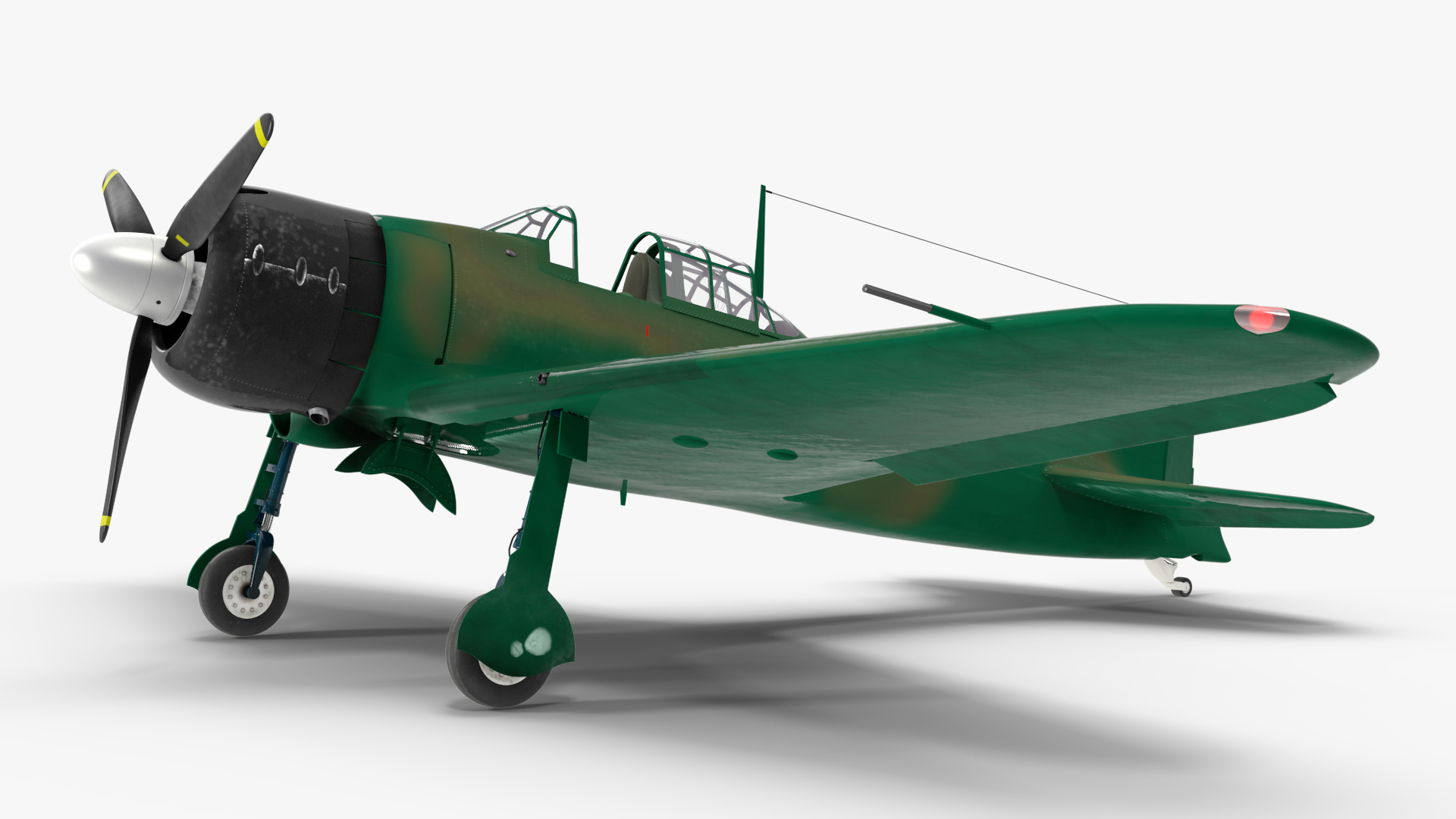 3D WWII Fighter Aircraft Rigged model
