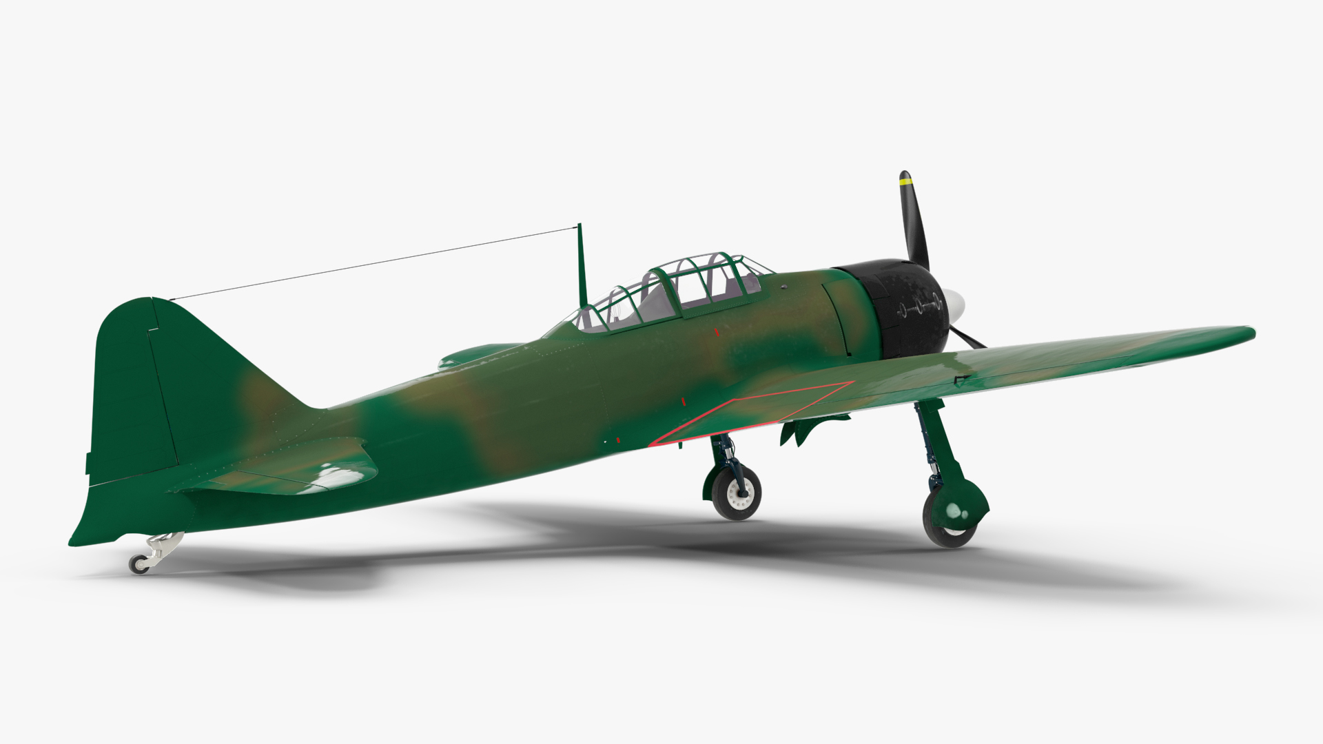3D WWII Fighter Aircraft Rigged model