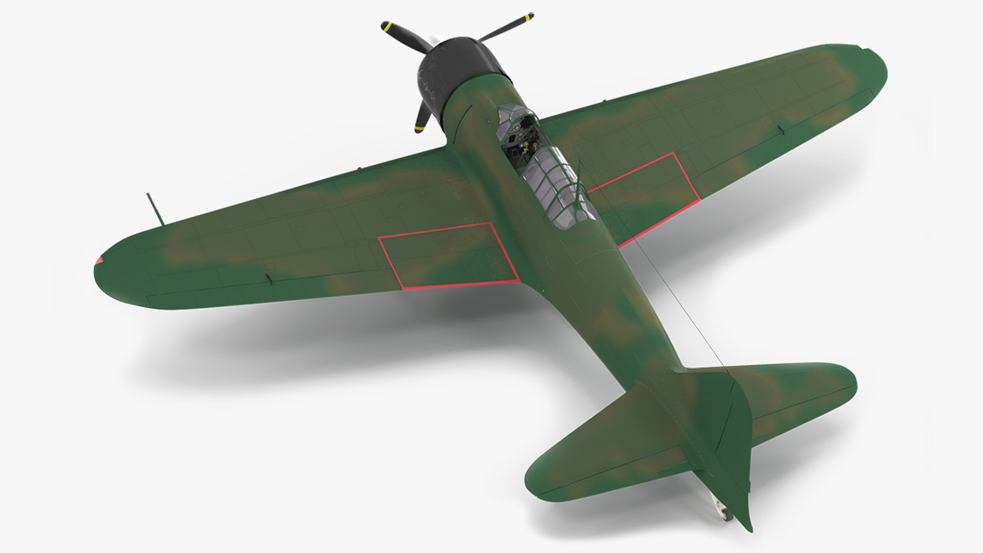 3D WWII Fighter Aircraft Rigged model