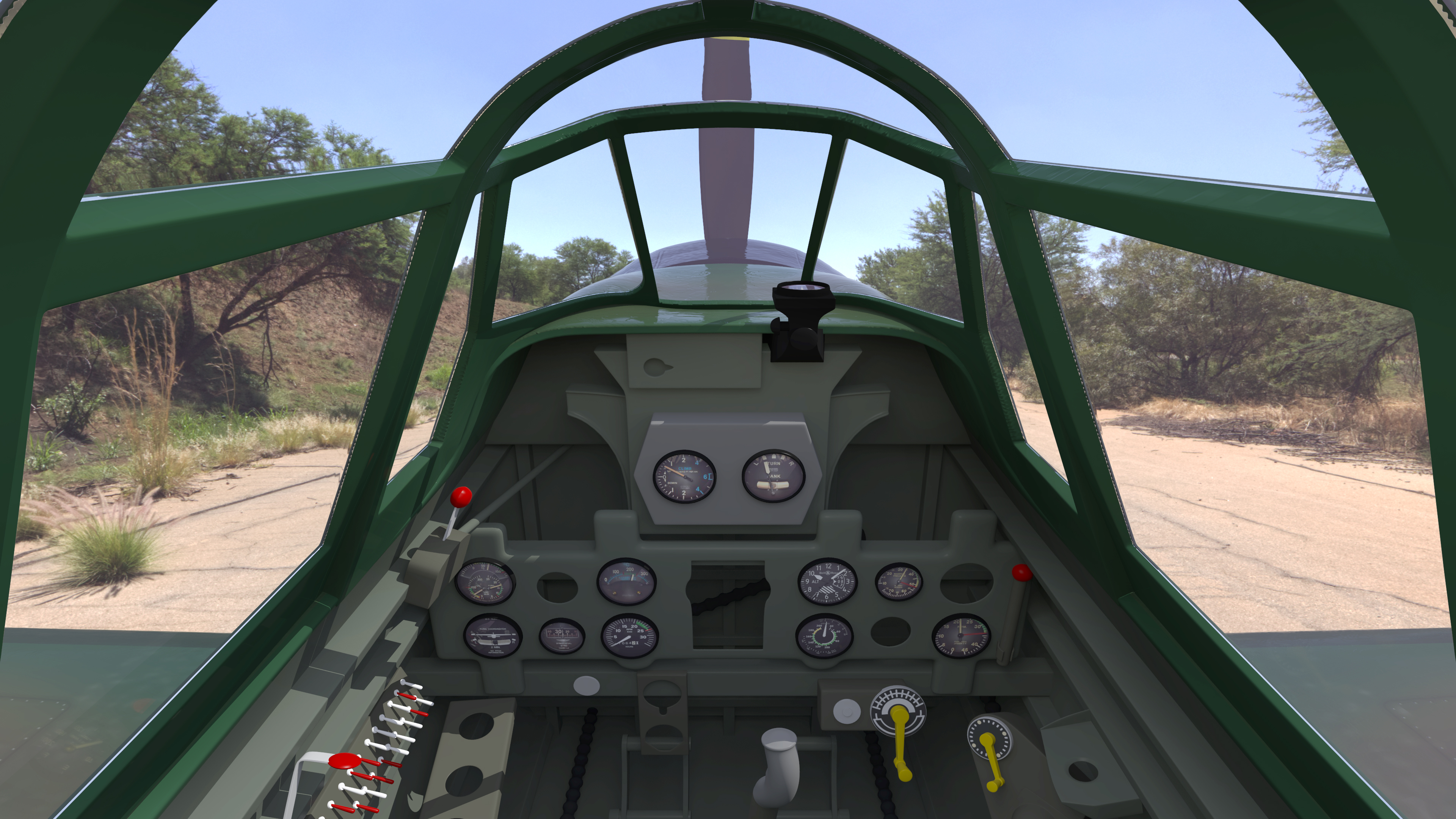 3D WWII Fighter Aircraft Rigged model