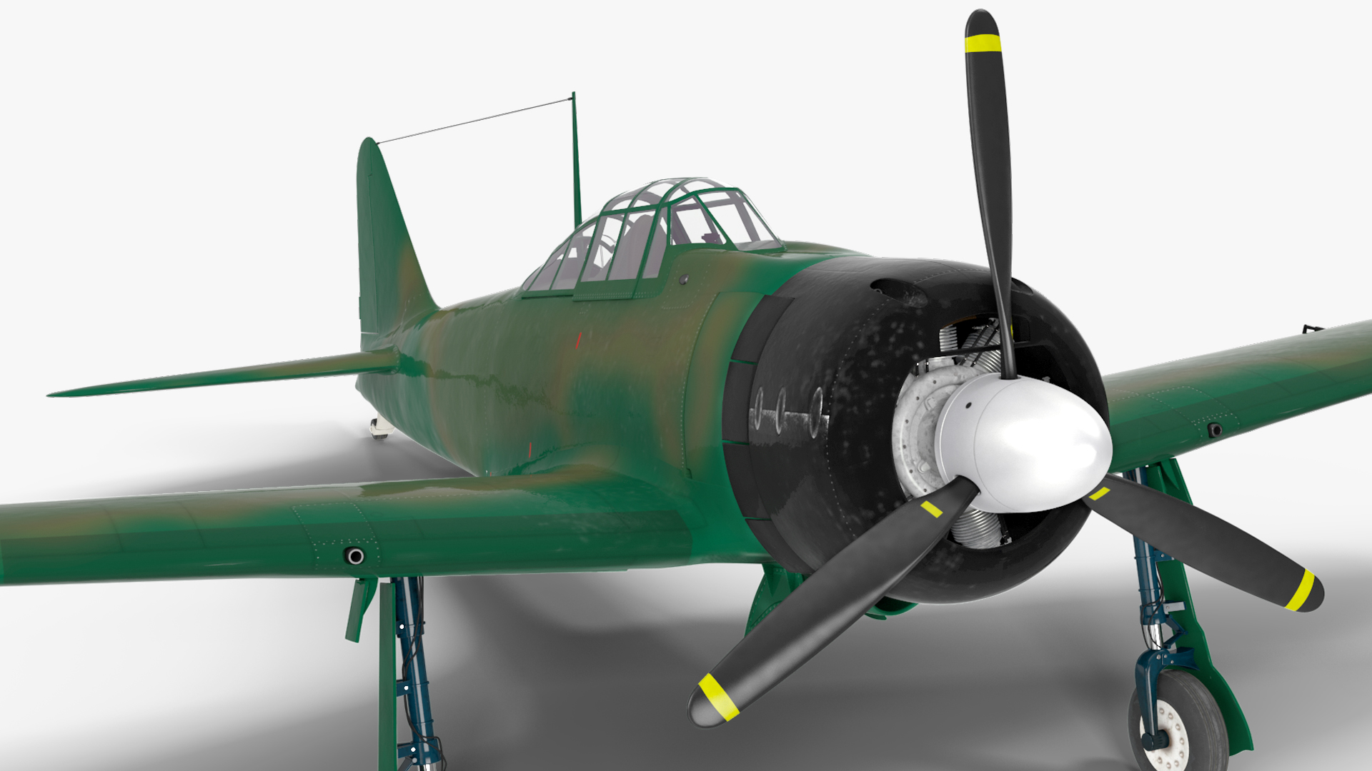 3D WWII Fighter Aircraft Rigged model