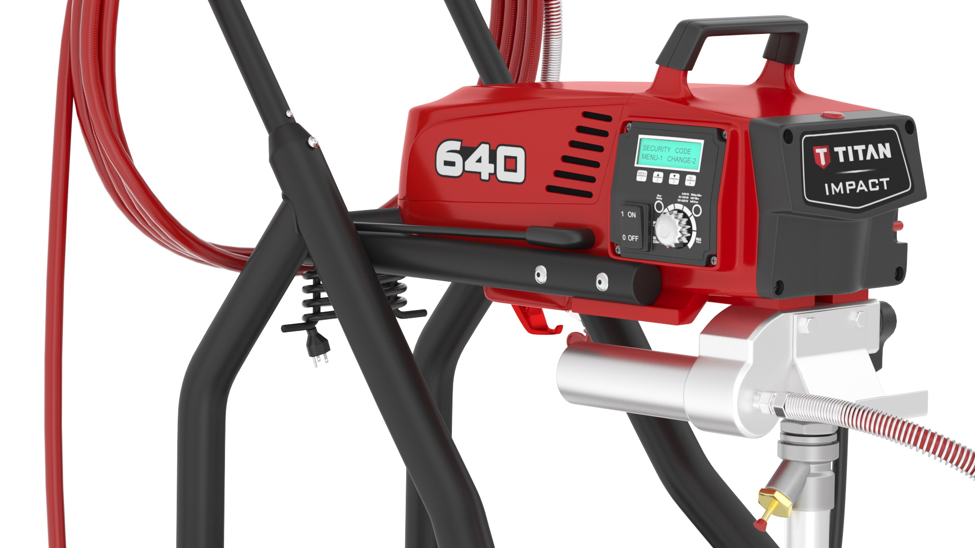 3D model Titan Impact 640 Airless Paint Sprayer with Hose and Sprayer