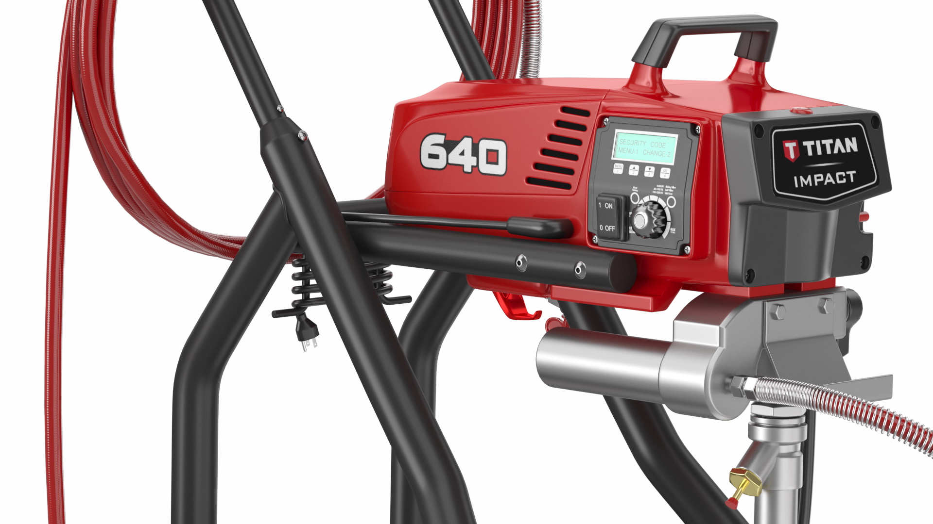 3D model Titan Impact 640 Airless Paint Sprayer with Hose and Sprayer