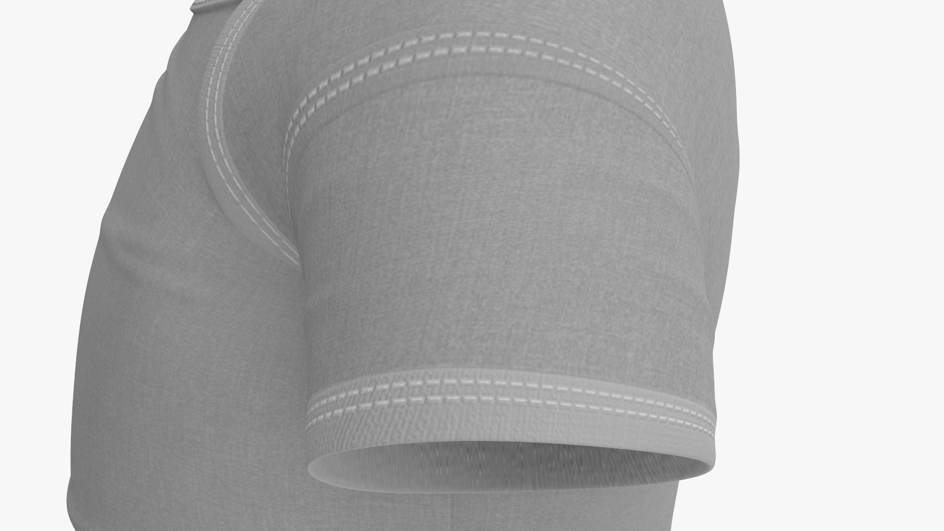 3D Simple White Bodysuit for Toddler model