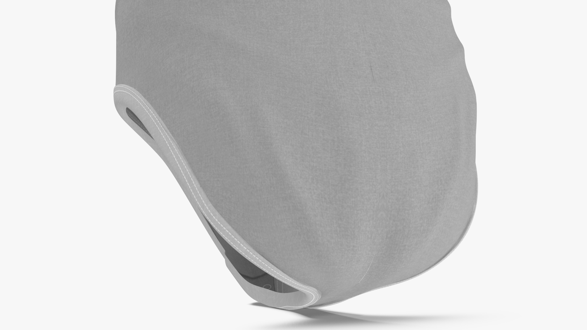 3D Simple White Bodysuit for Toddler model