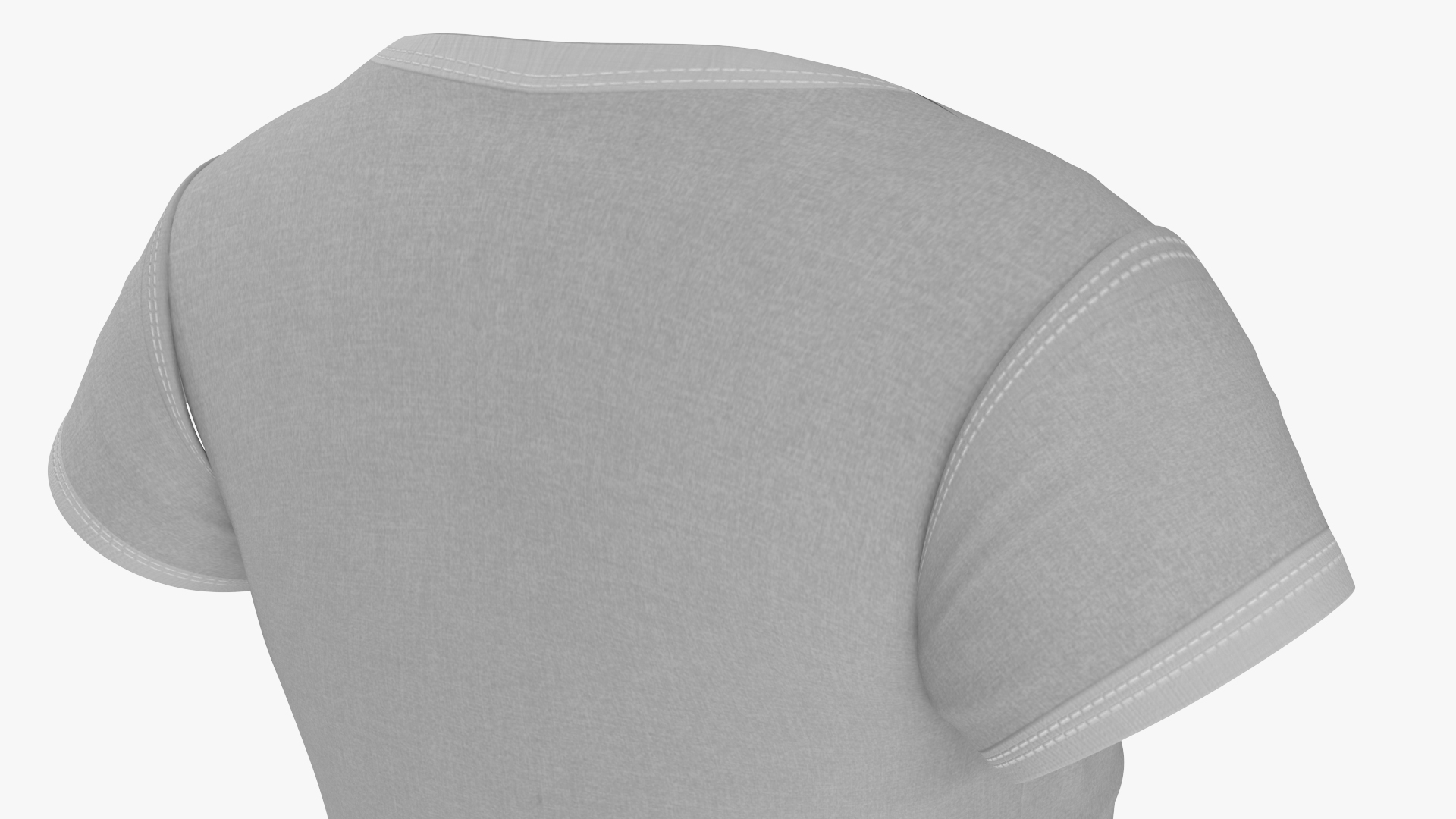 3D Simple White Bodysuit for Toddler model