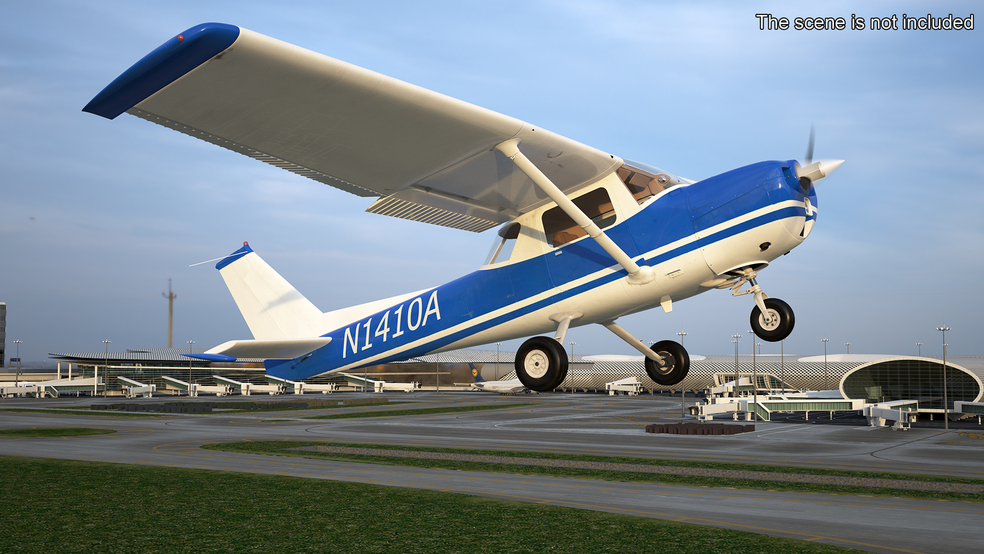 3D Single Engine Propeller Aircraft Cessna 150 model
