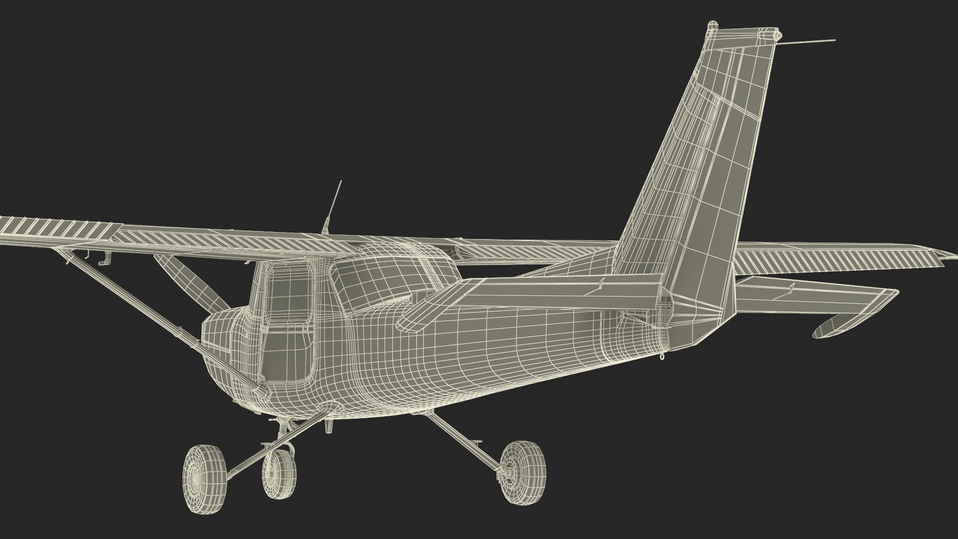 3D Single Engine Propeller Aircraft Cessna 150 model
