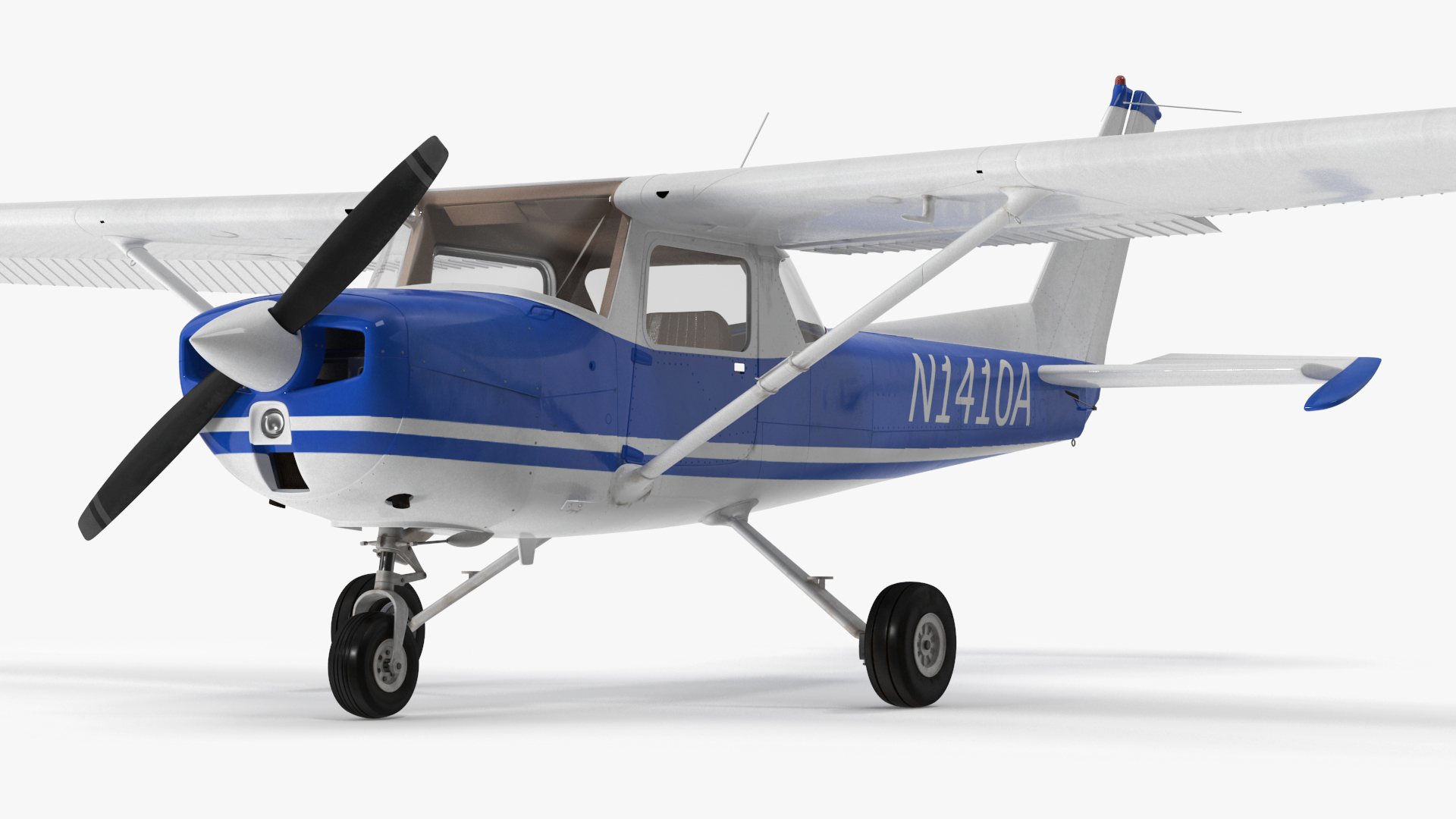 3D Single Engine Propeller Aircraft Cessna 150 model