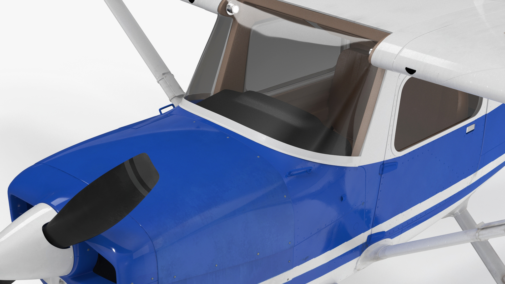 3D Single Engine Propeller Aircraft Cessna 150 model
