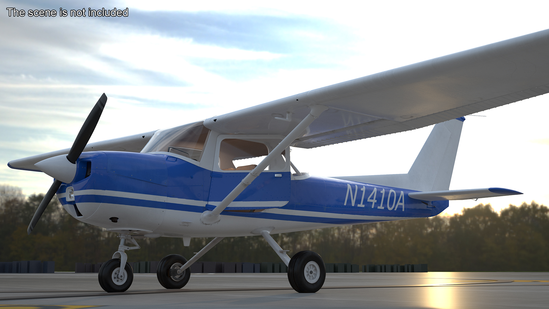 3D Single Engine Propeller Aircraft Cessna 150 model