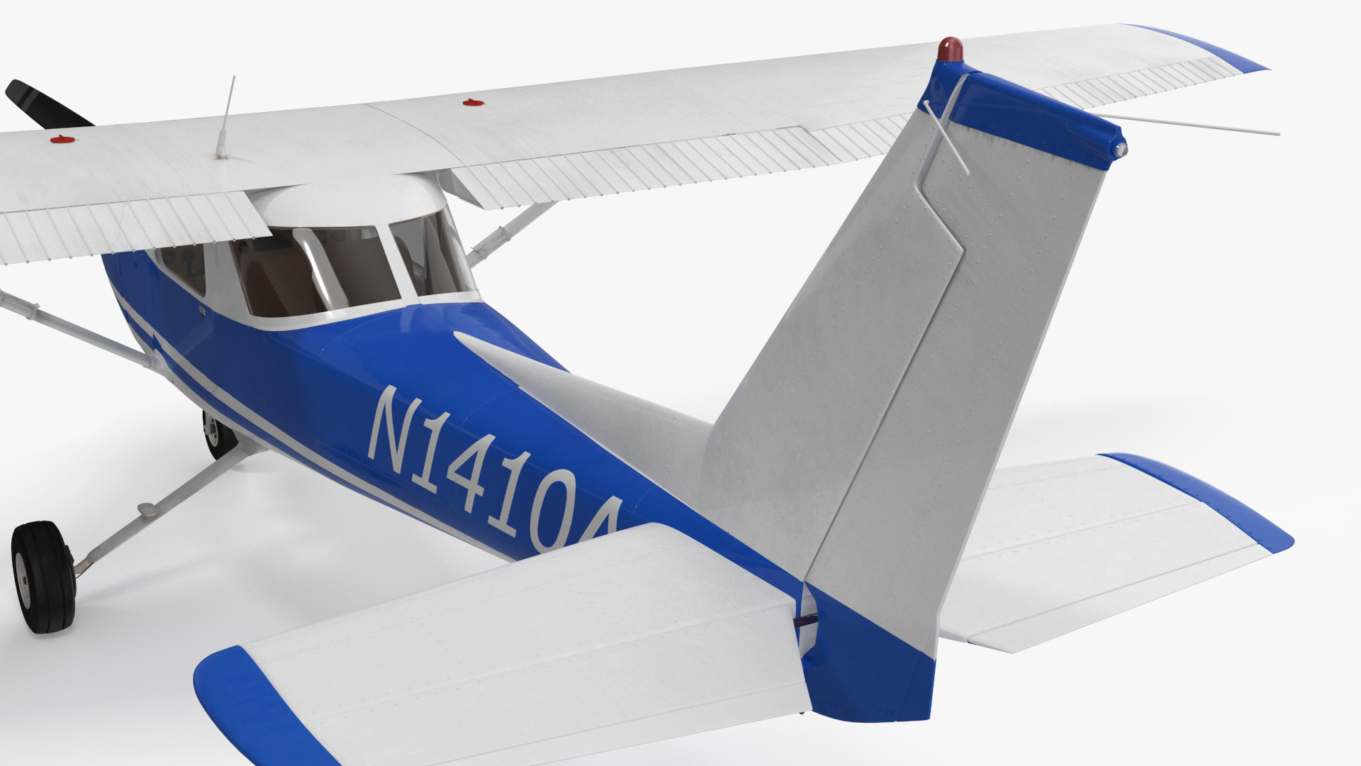 3D Single Engine Propeller Aircraft Cessna 150 model