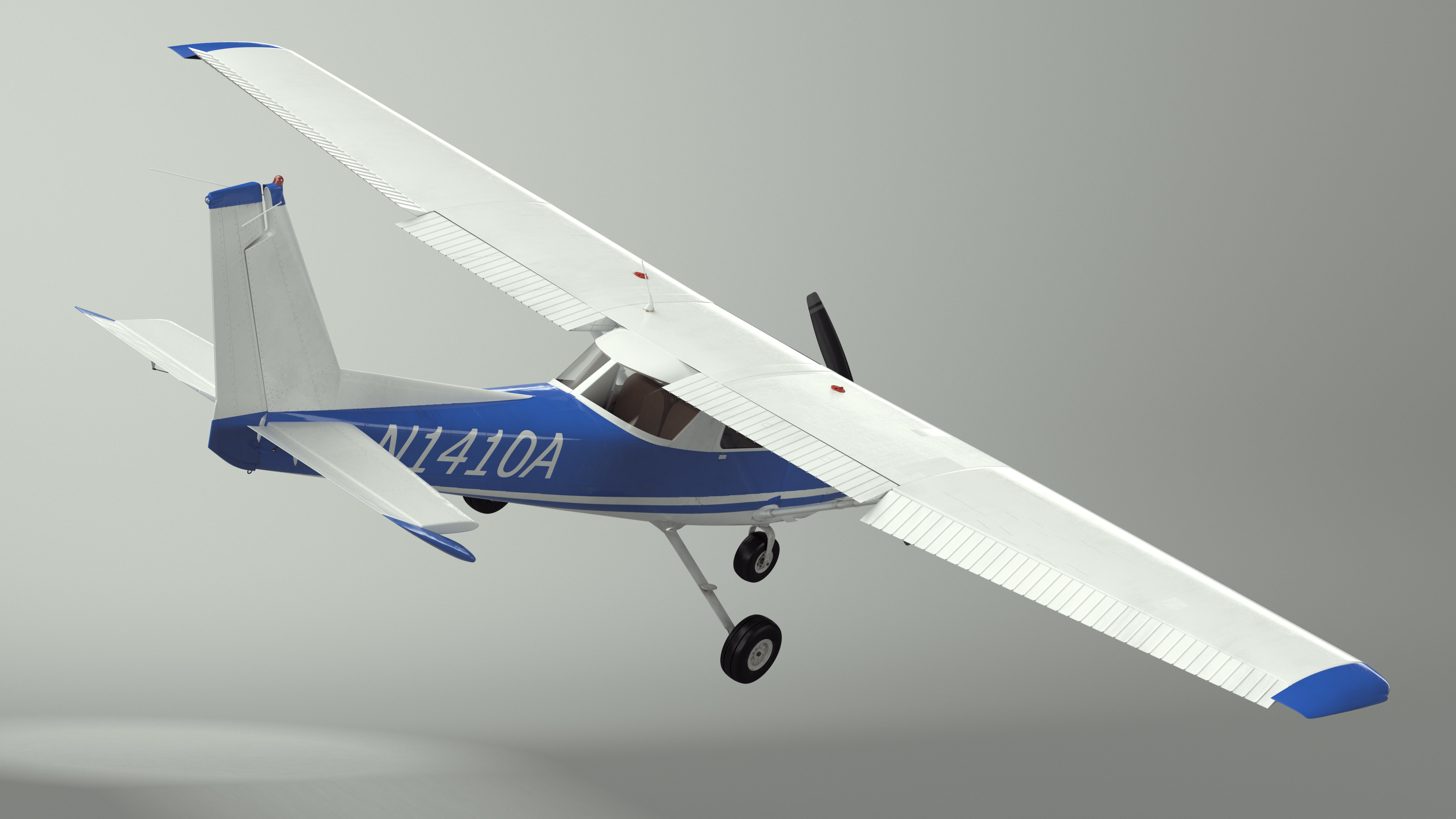 3D Single Engine Propeller Aircraft Cessna 150 model