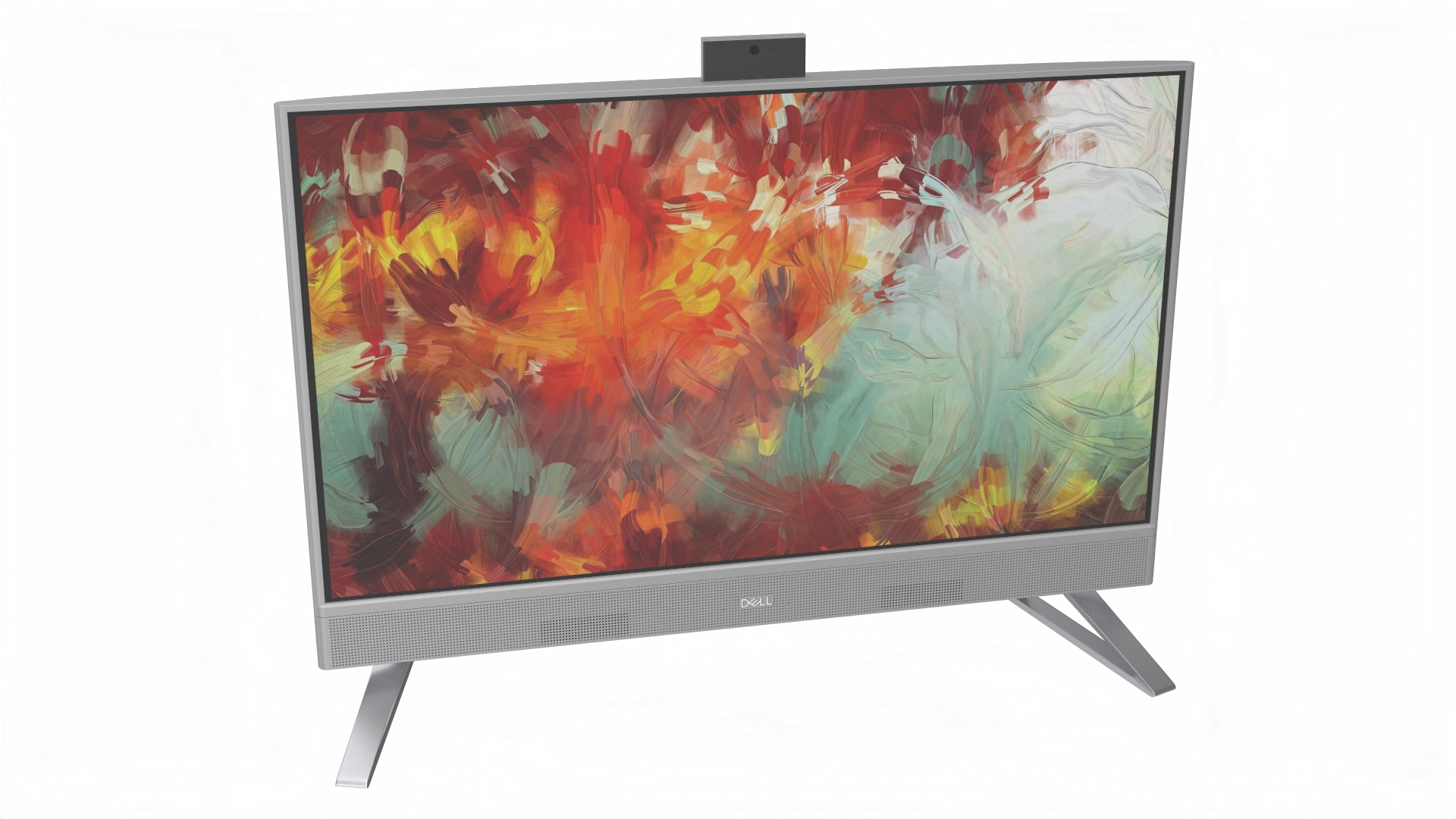 3D Dell Inspiron with Artistic Abstract Wallpaper