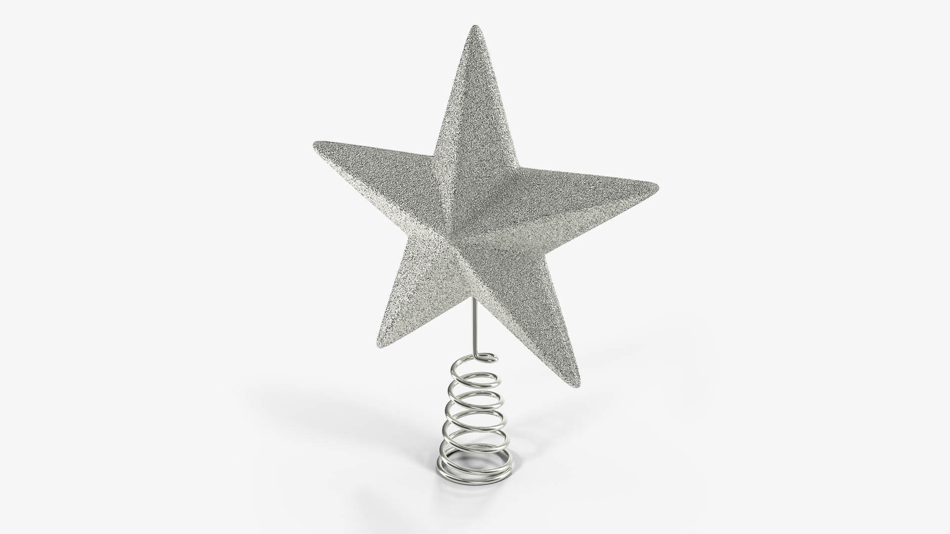 3D Silver Star Tree Topper model