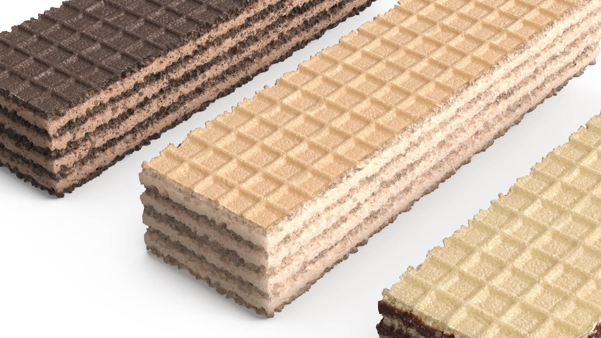 Cream Filled Wafers Set Beige, view 3