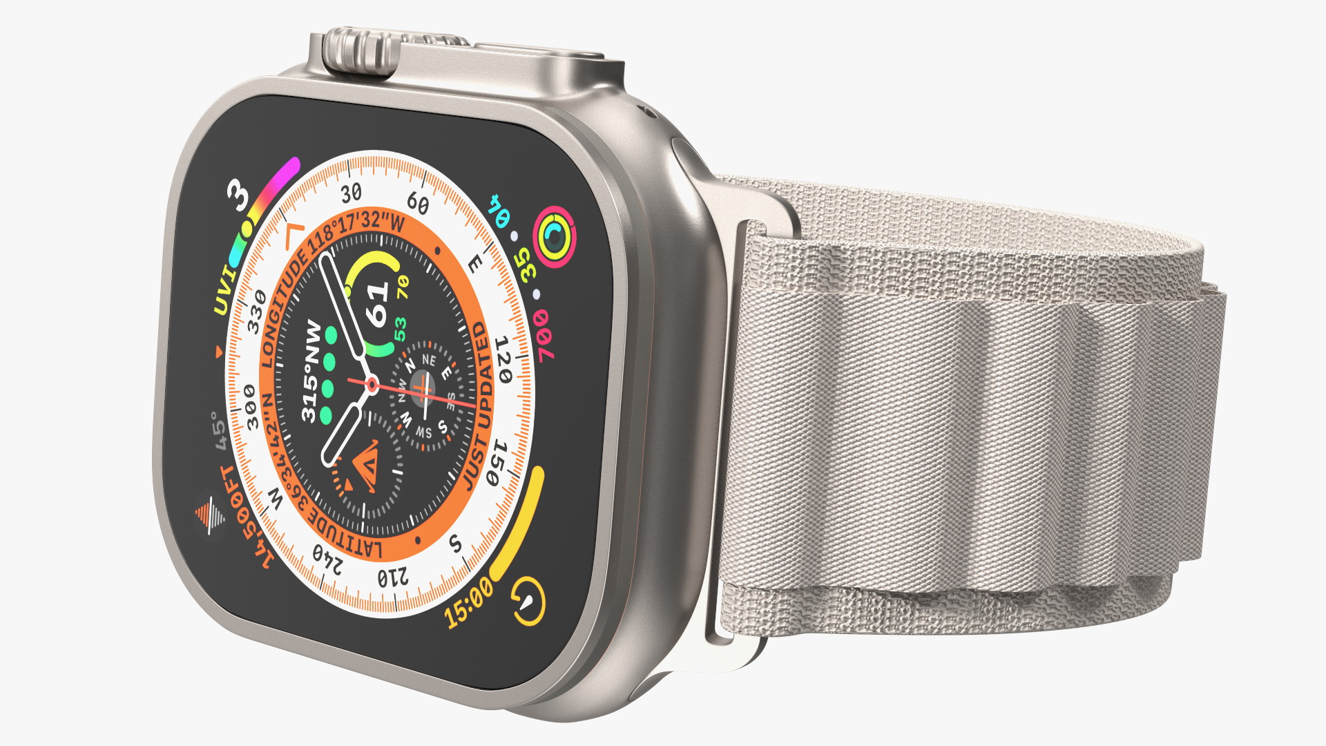 Apple Watch Ultra Alpine Loop Starlight 3D model