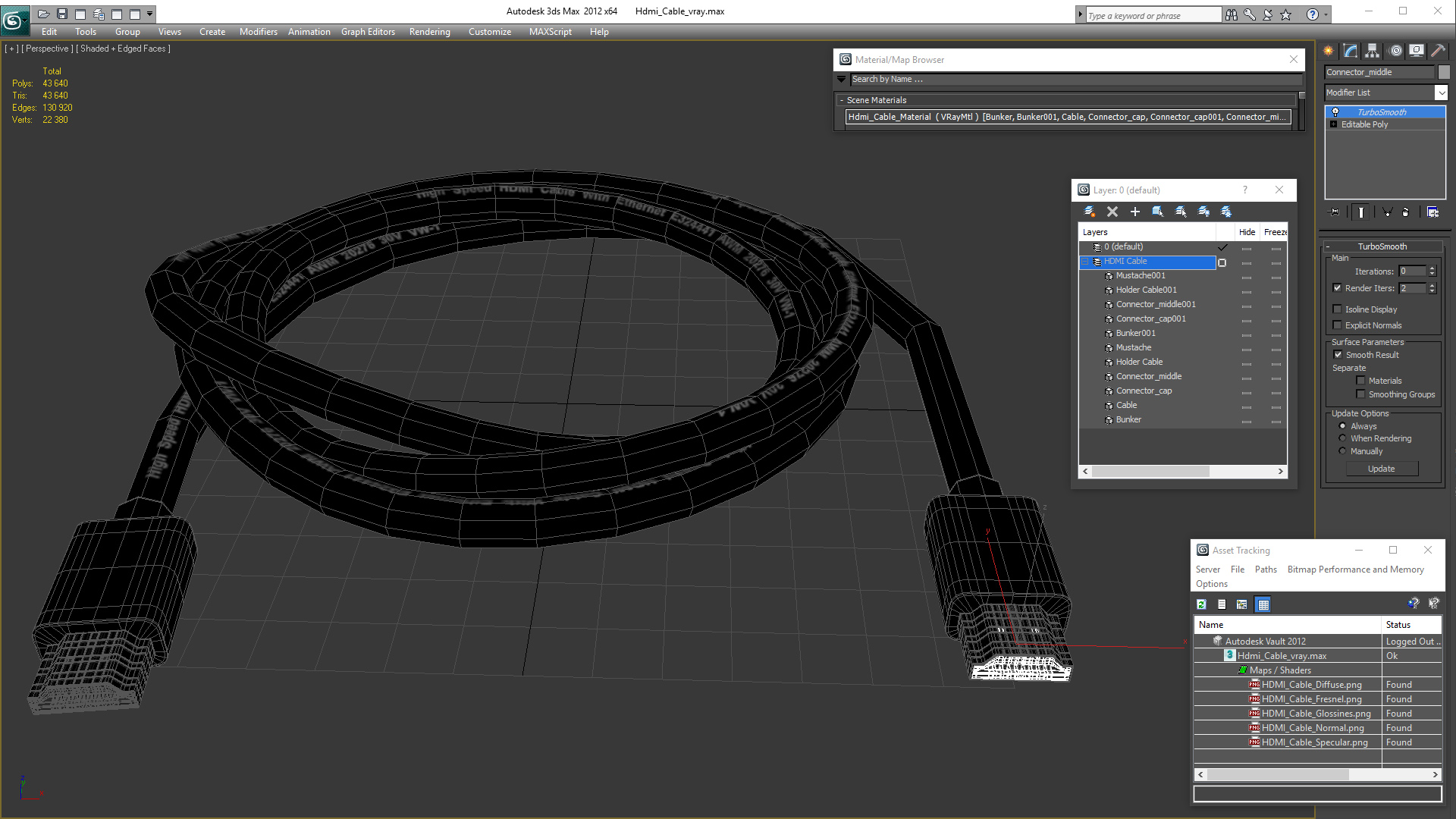 3D model Hdmi Cable
