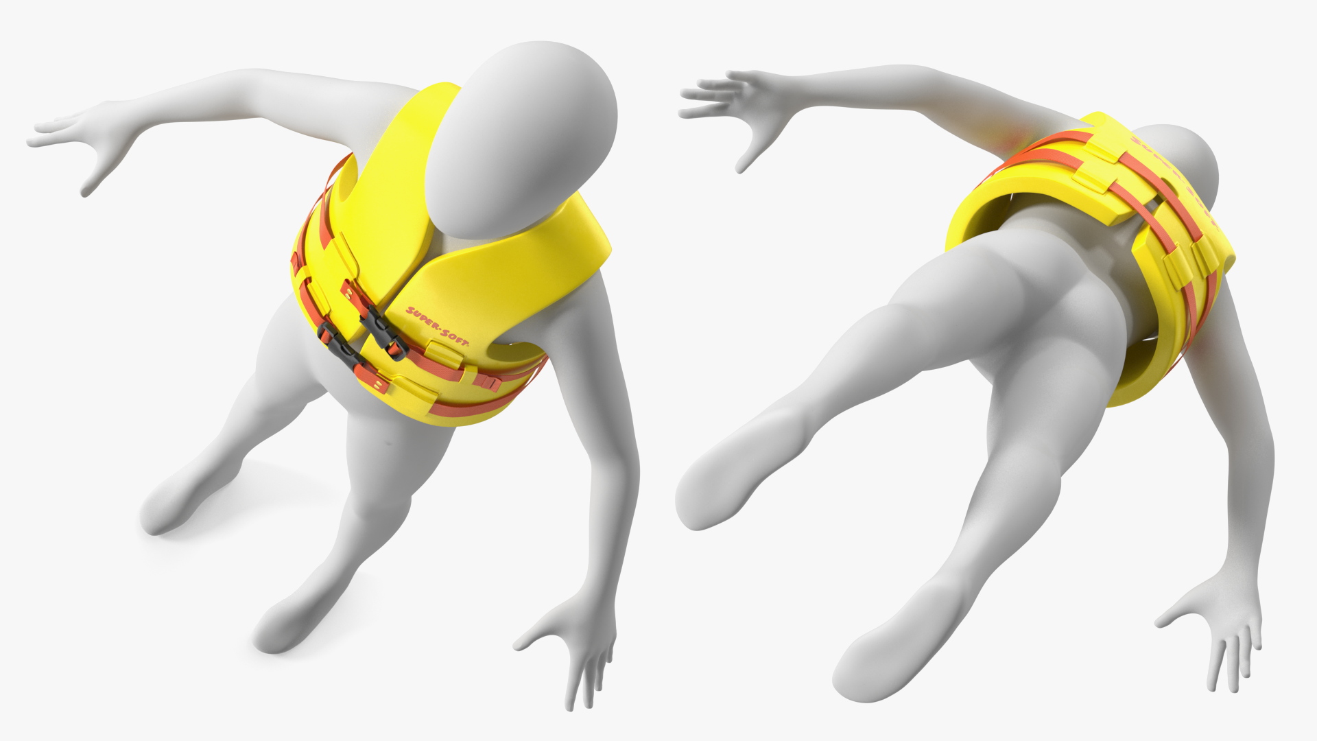 Super Soft Vinyl Coated Life Vest for Kids 3D