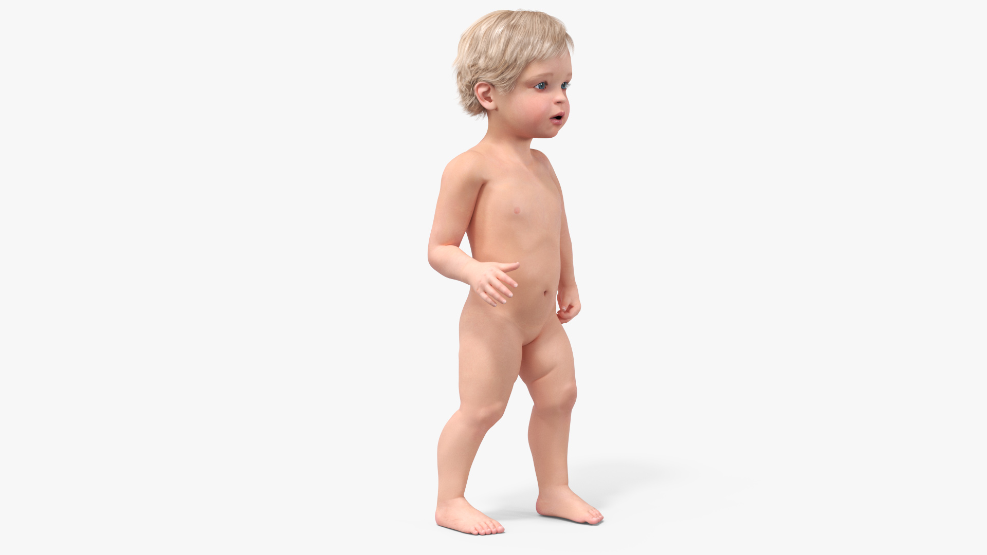 One Year Old Baby Rigged 3D model
