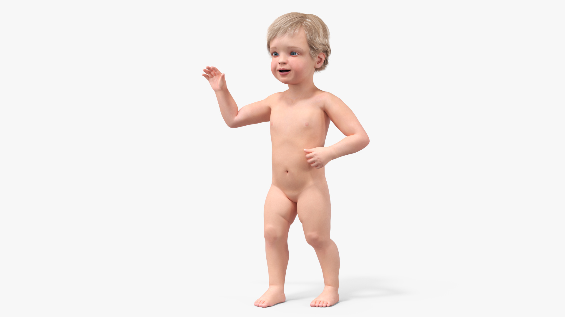 One Year Old Baby Rigged 3D model