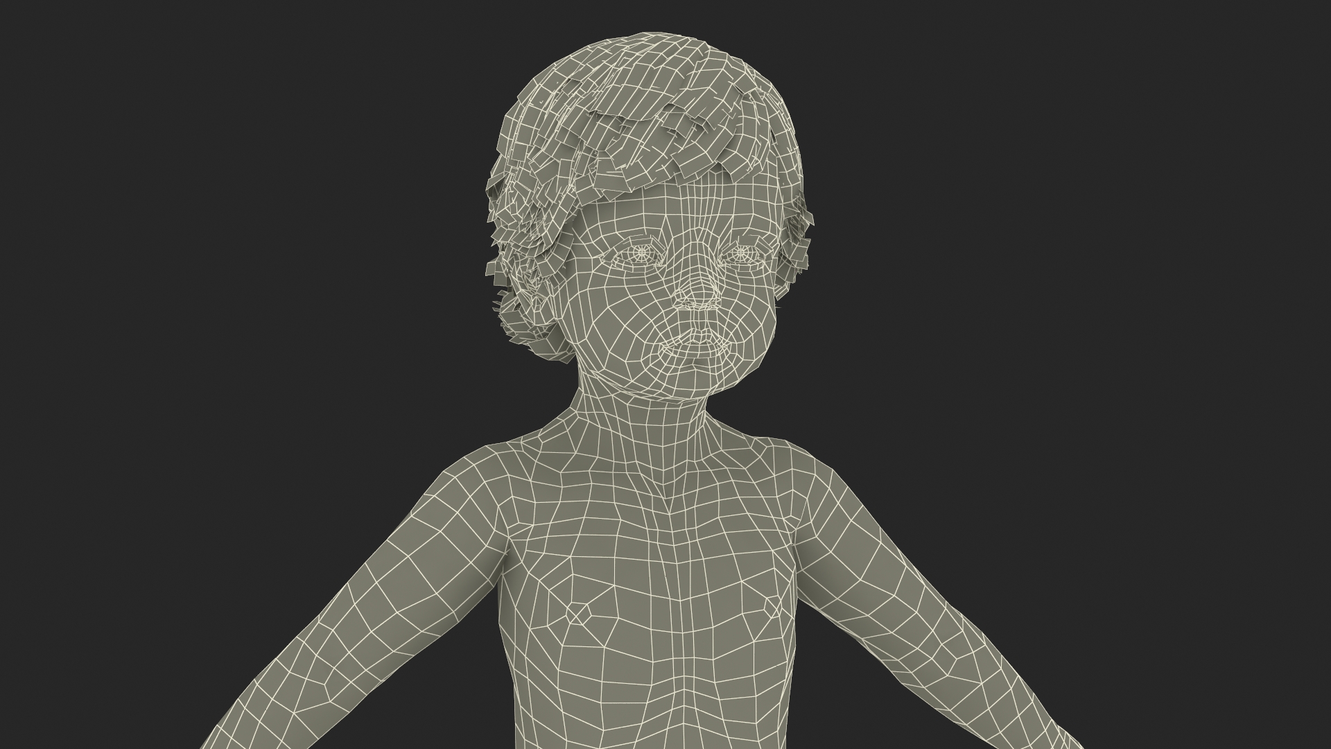 One Year Old Baby Rigged 3D model