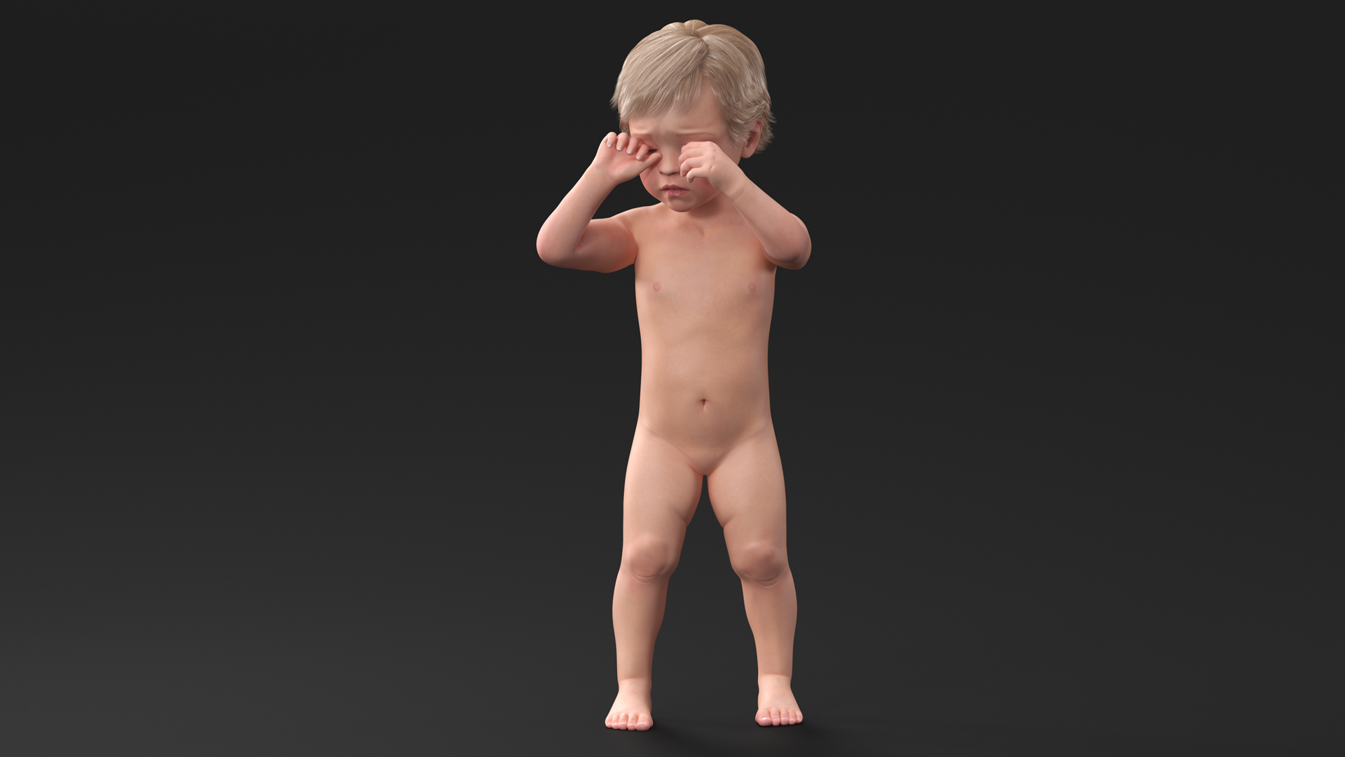 One Year Old Baby Rigged 3D model