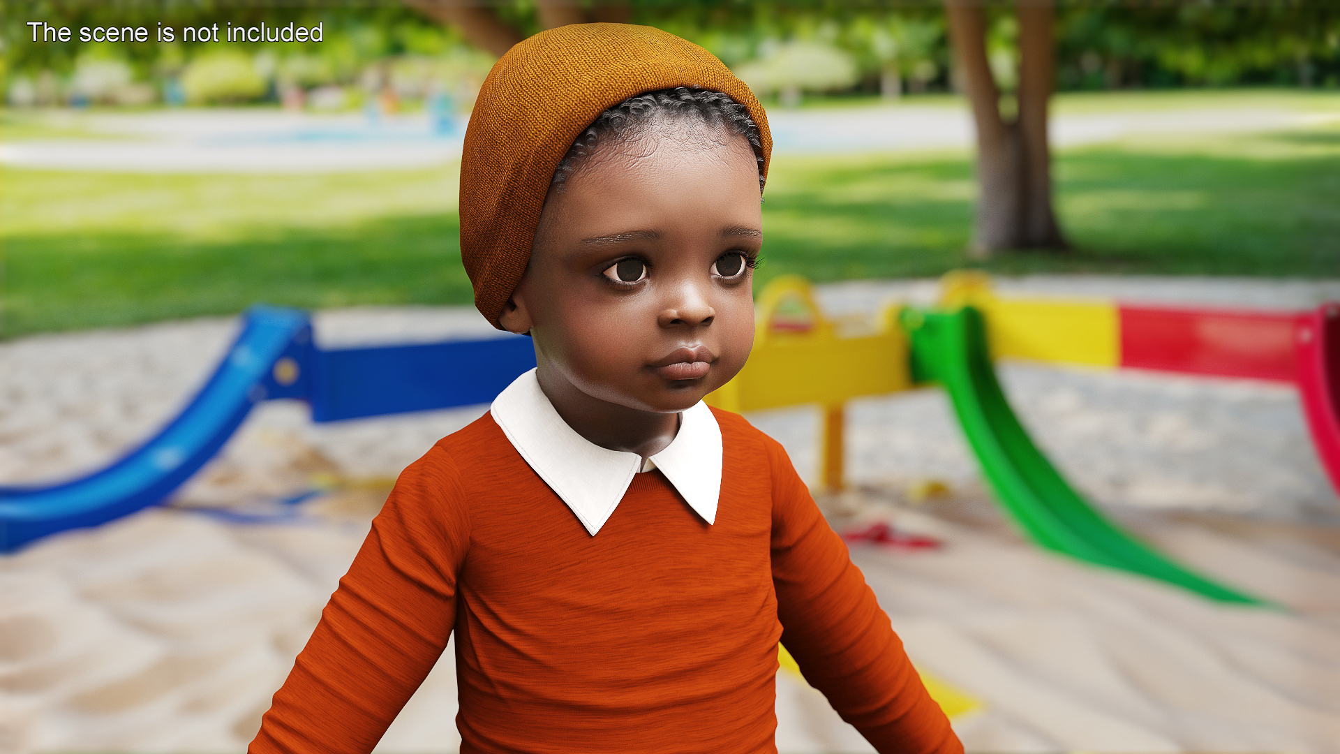 Little Black Boy Everyday Autumn Clothes Rigged 3D