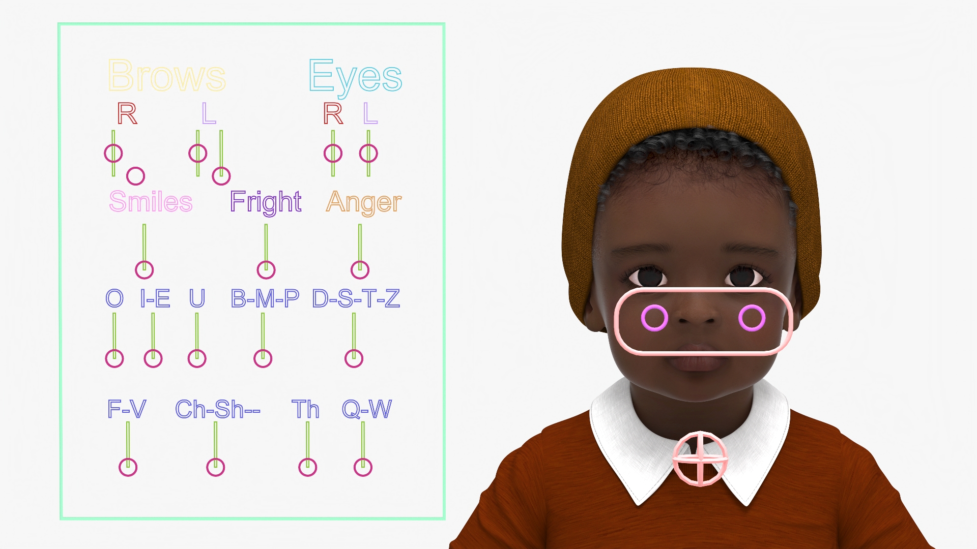 Little Black Boy Everyday Autumn Clothes Rigged 3D