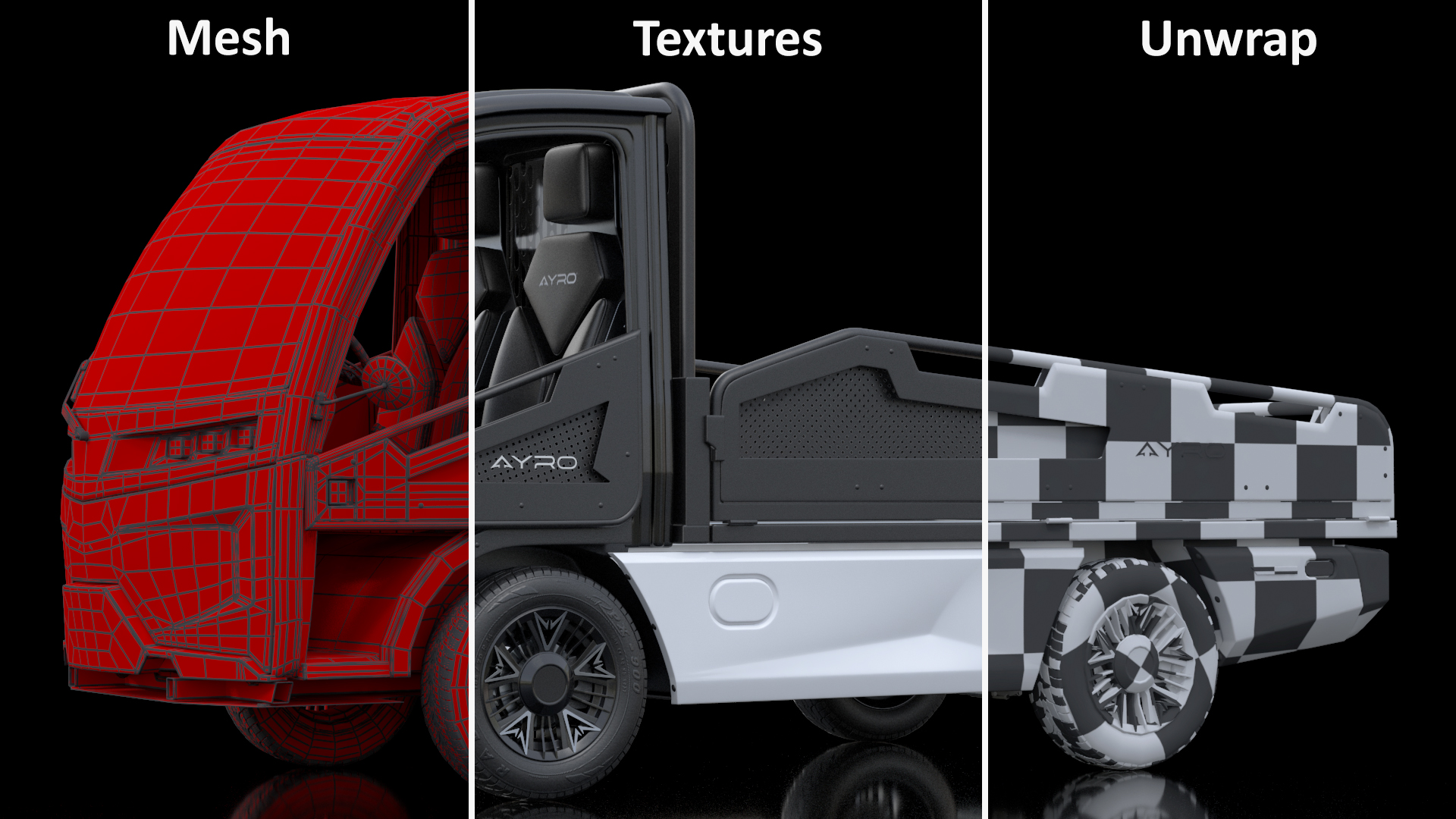 AYRO Vanish Electric Mini Truck Pickup Bed 3D