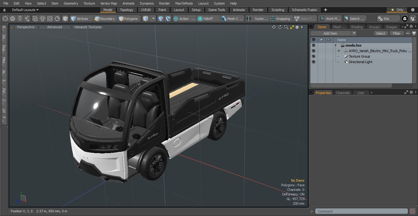 AYRO Vanish Electric Mini Truck Pickup Bed 3D
