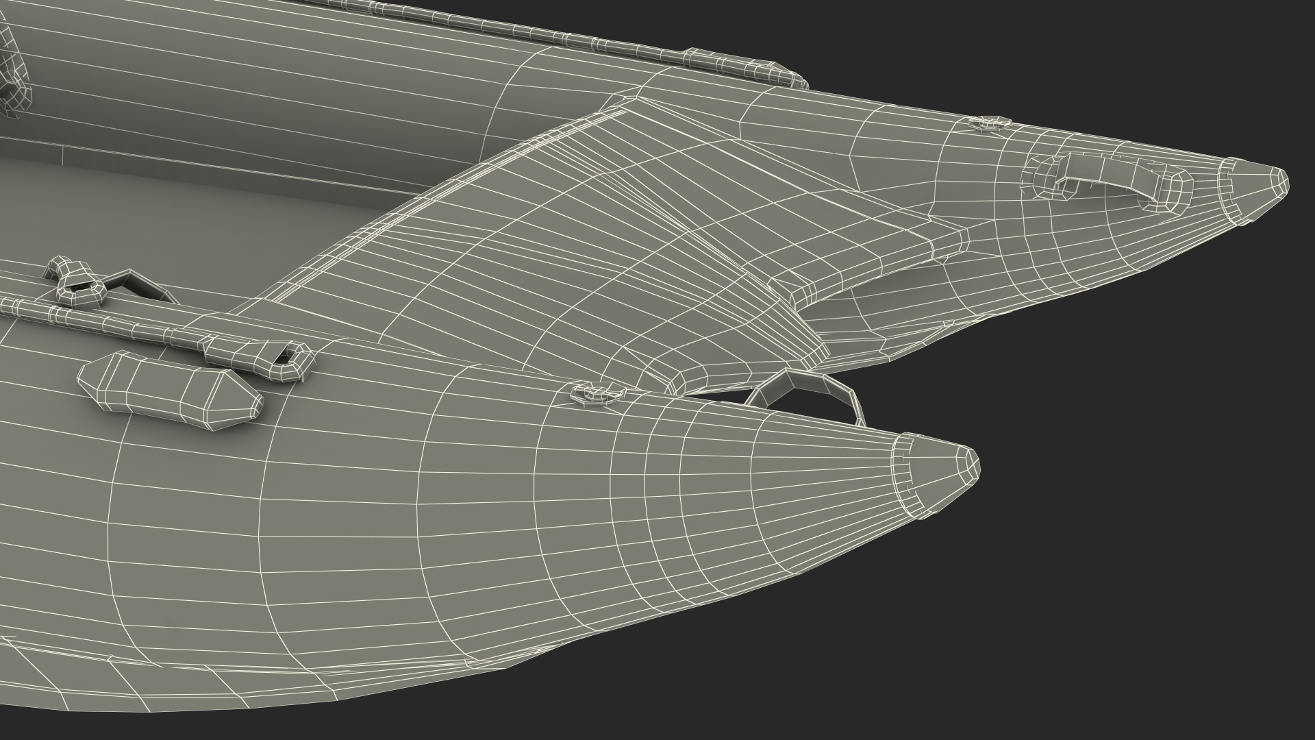 Racing Boat Gemini Zapcat F1 with Engine Orange Rigged 3D model
