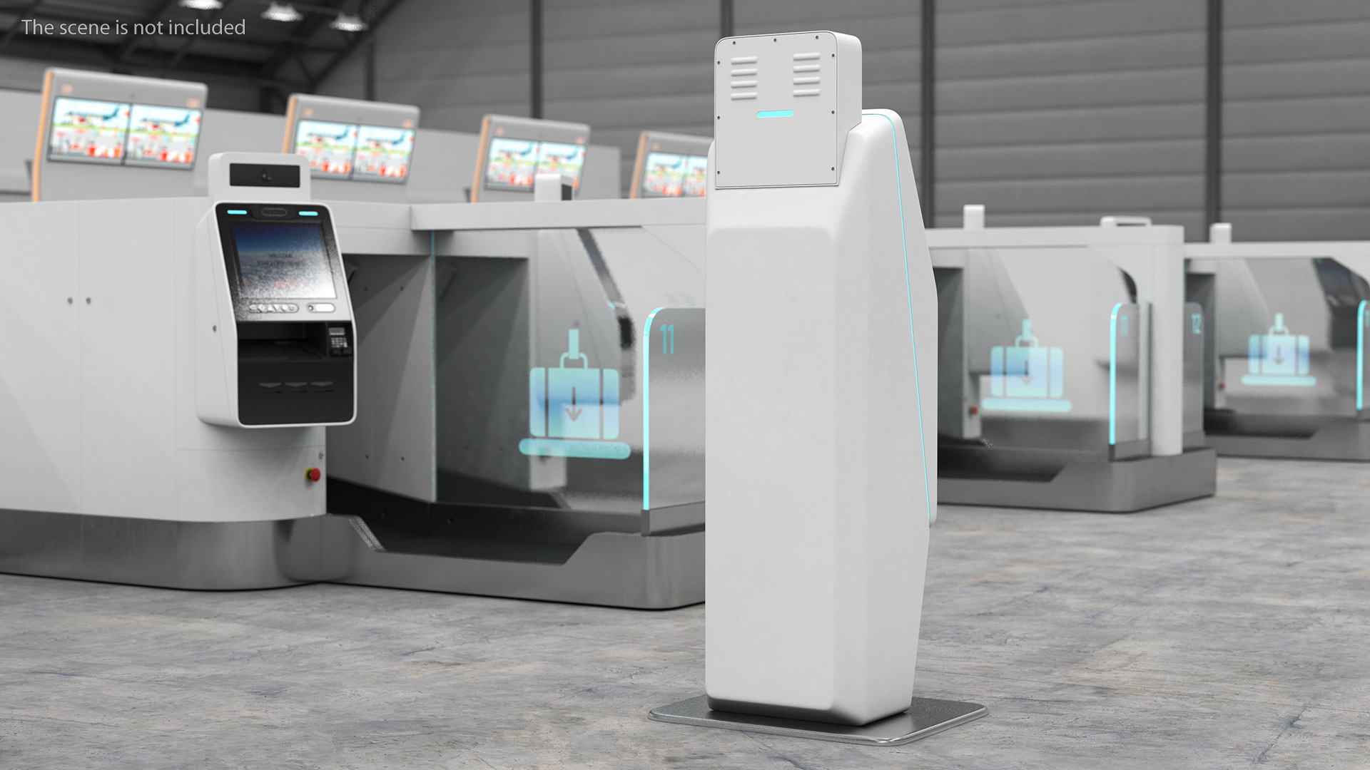 3D Airport Smart Self Check In Terminal