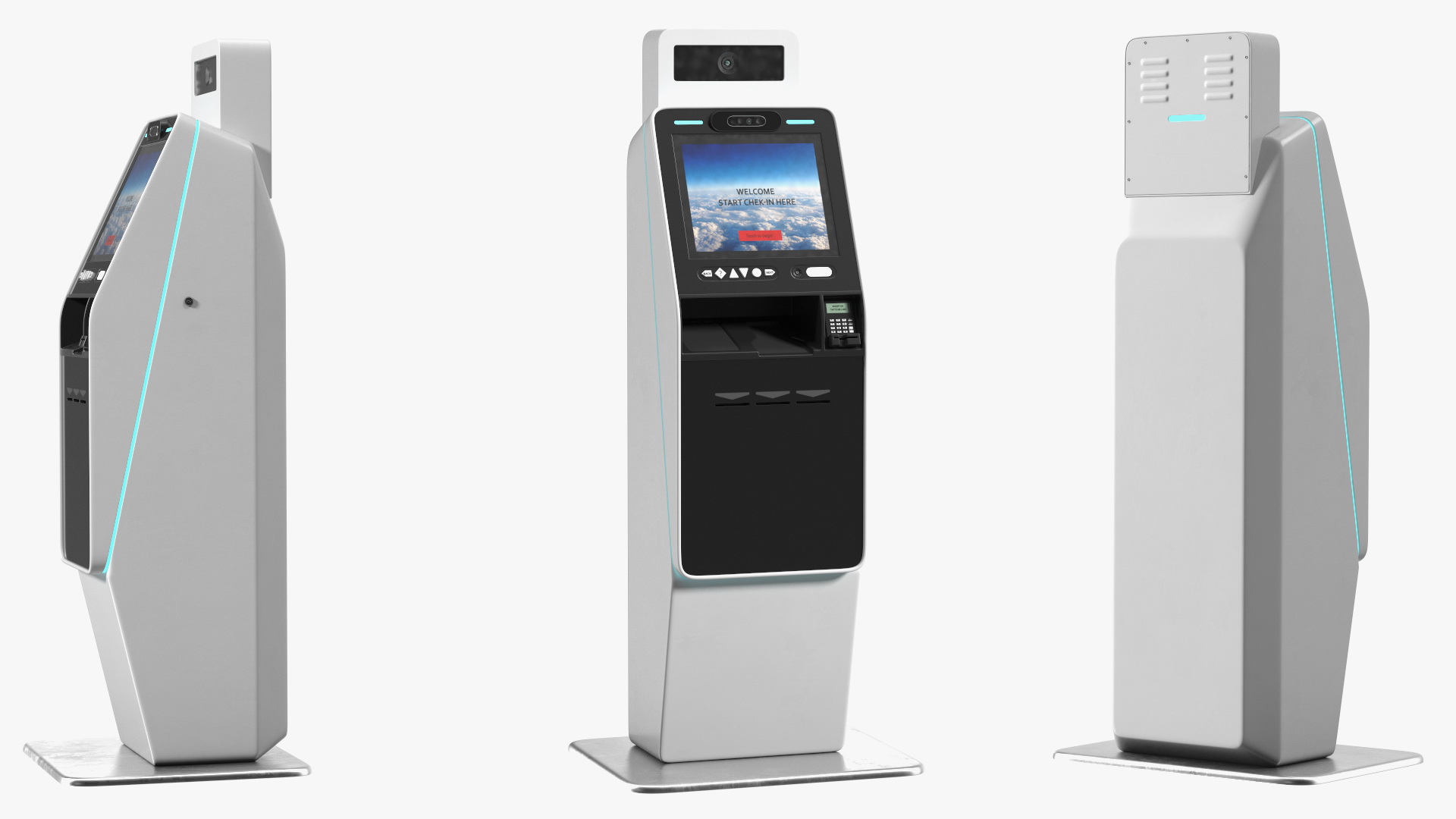 3D Airport Smart Self Check In Terminal