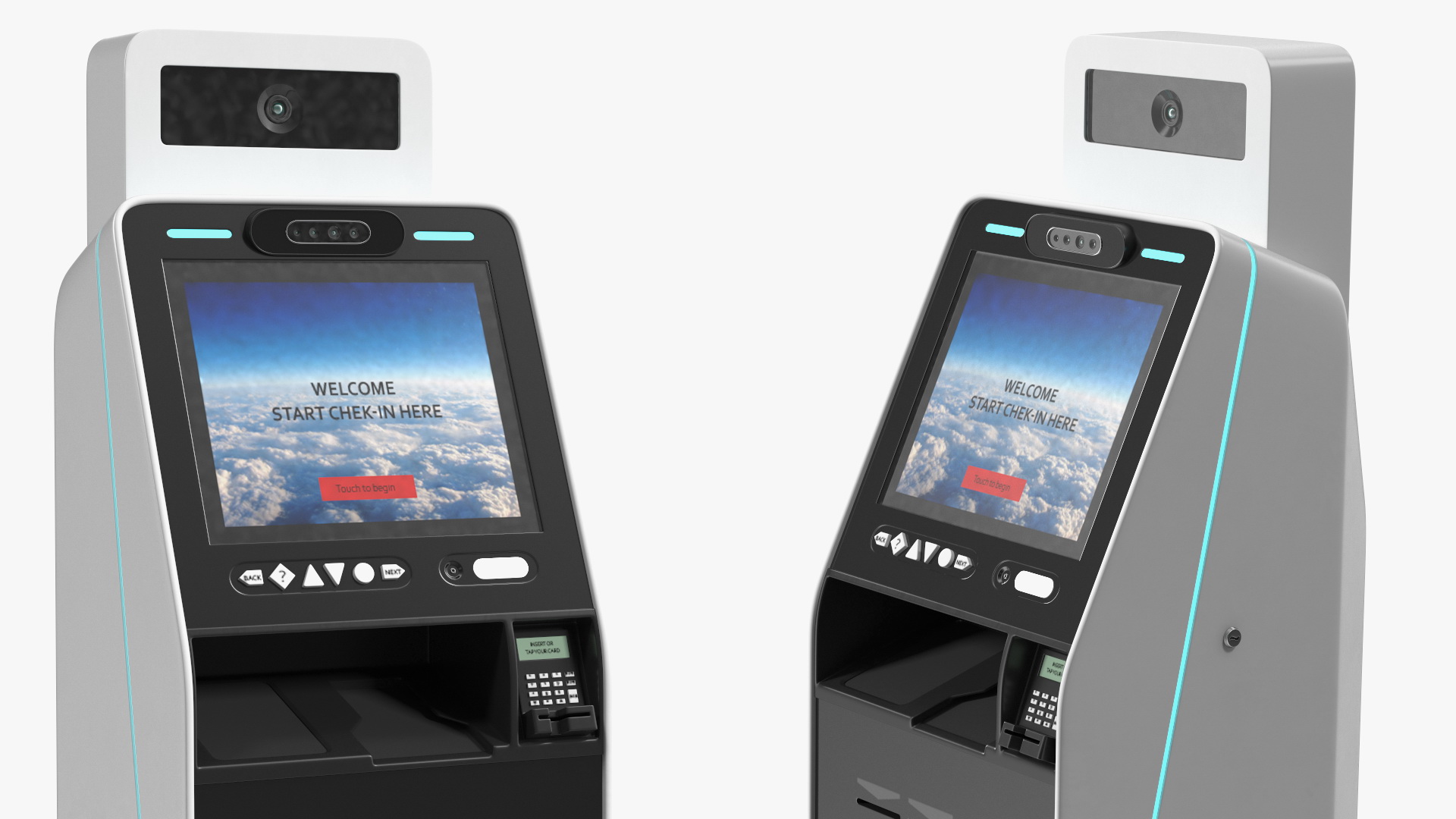 3D Airport Smart Self Check In Terminal