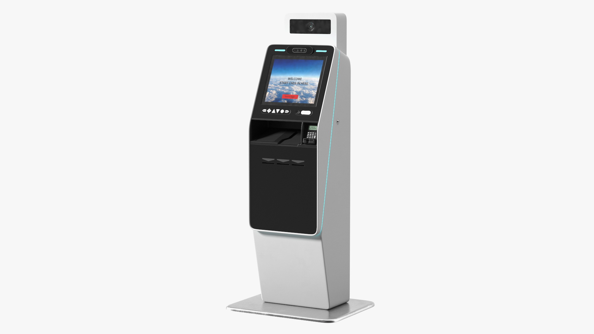 3D Airport Smart Self Check In Terminal