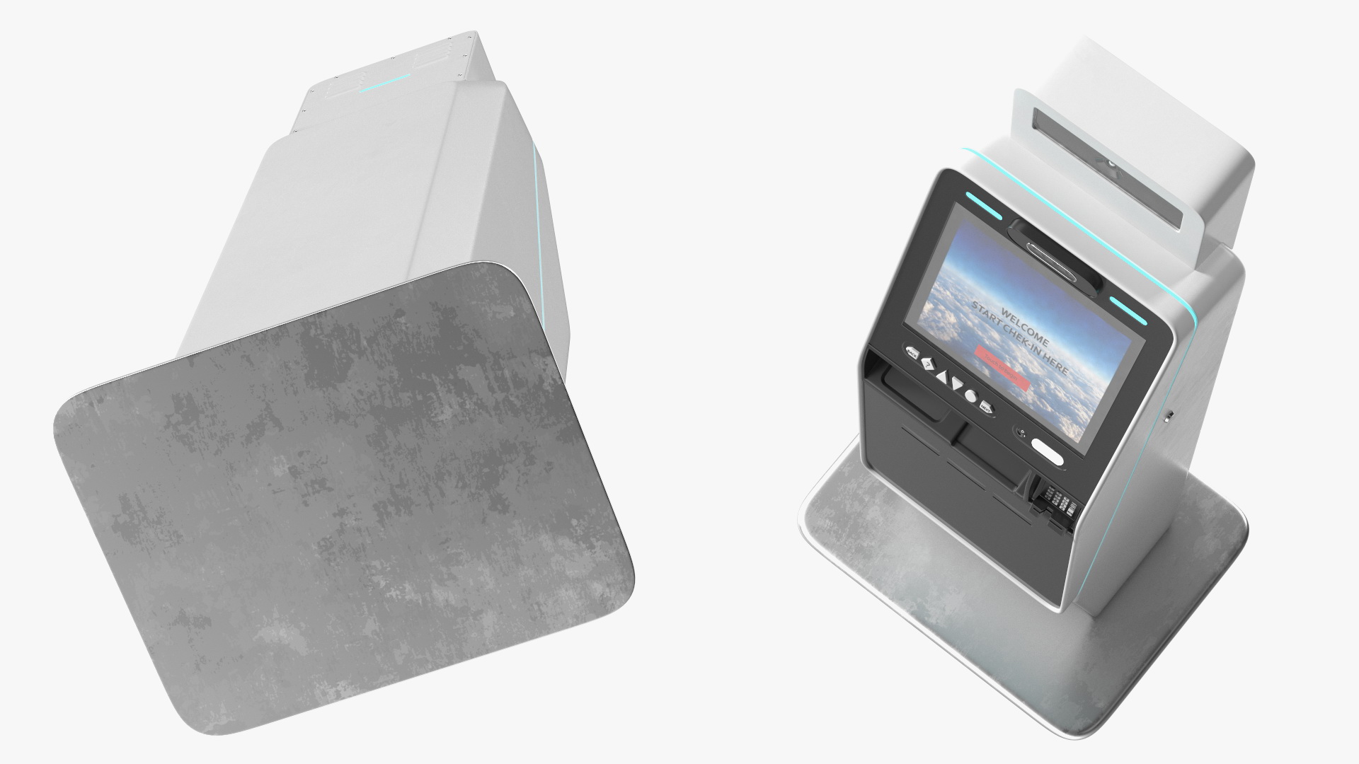 3D Airport Smart Self Check In Terminal