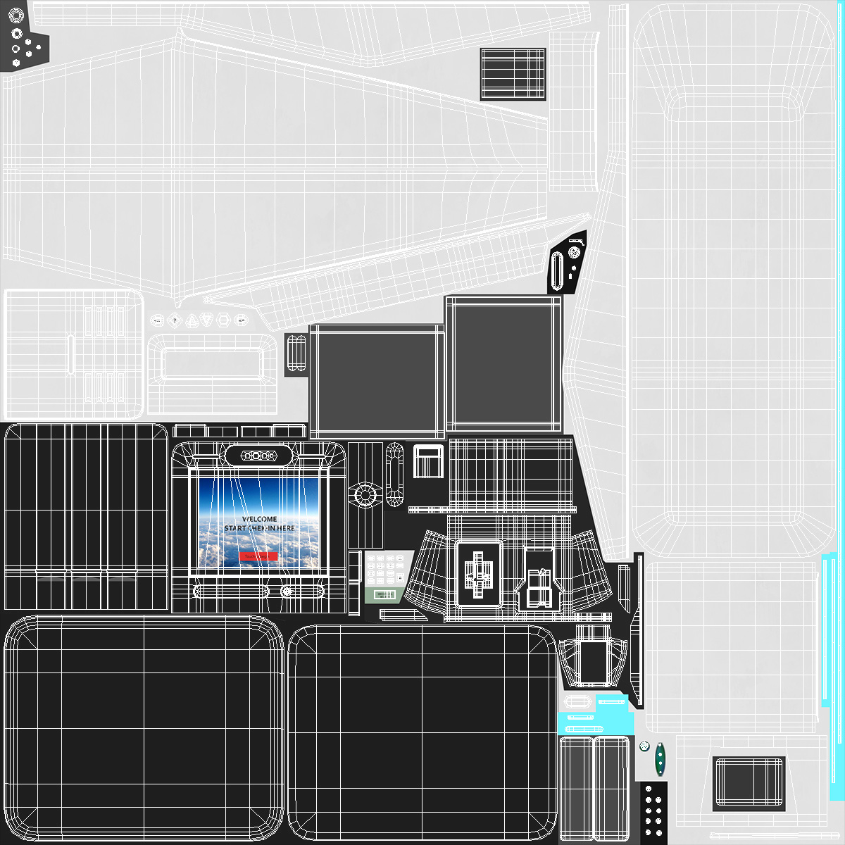 3D Airport Smart Self Check In Terminal