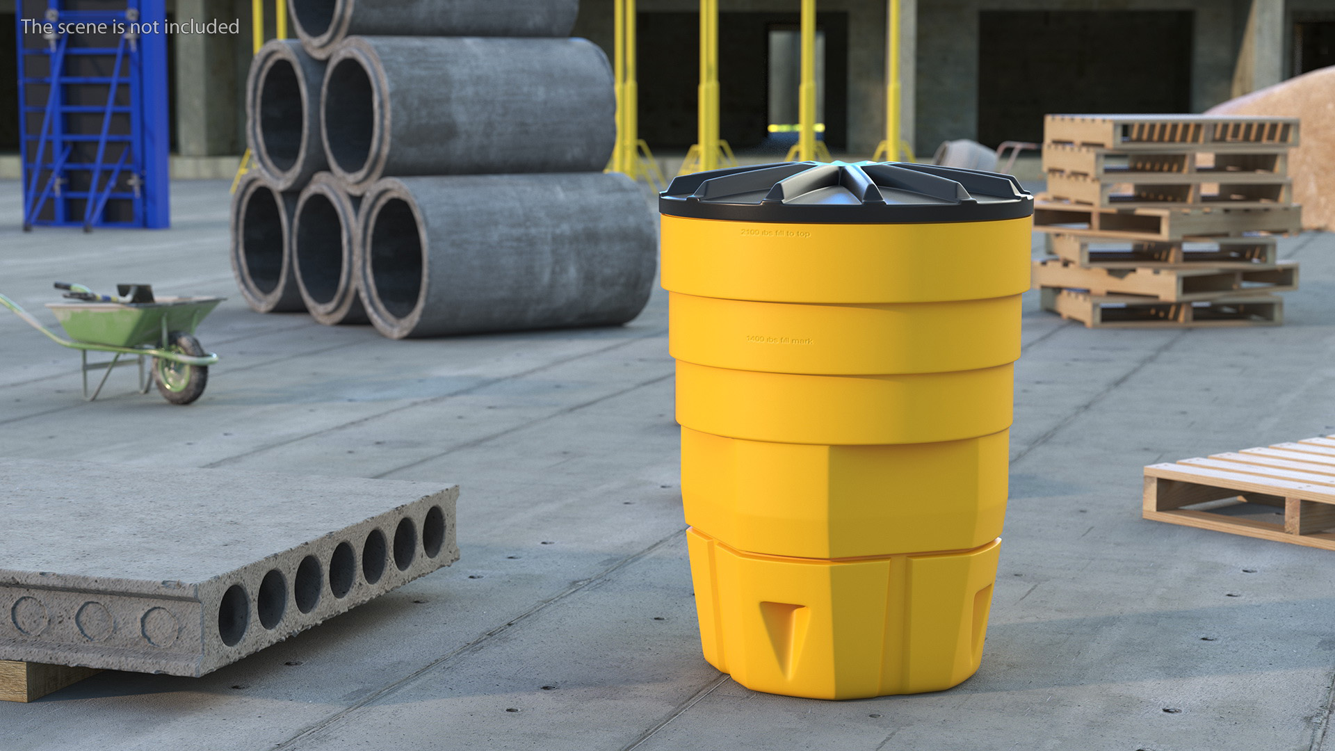 3D model Sandy Impact Attenuator Sand Barrel