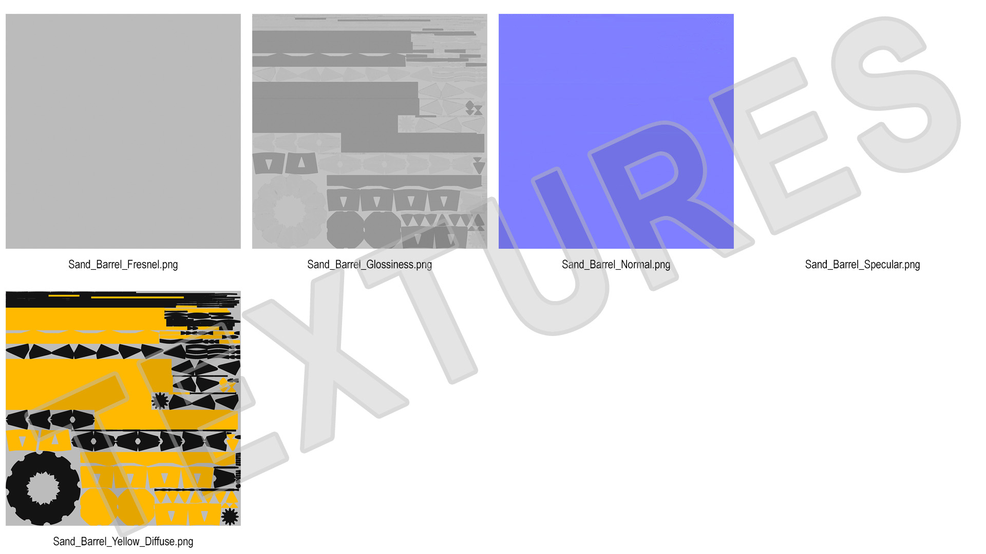 3D model Sandy Impact Attenuator Sand Barrel