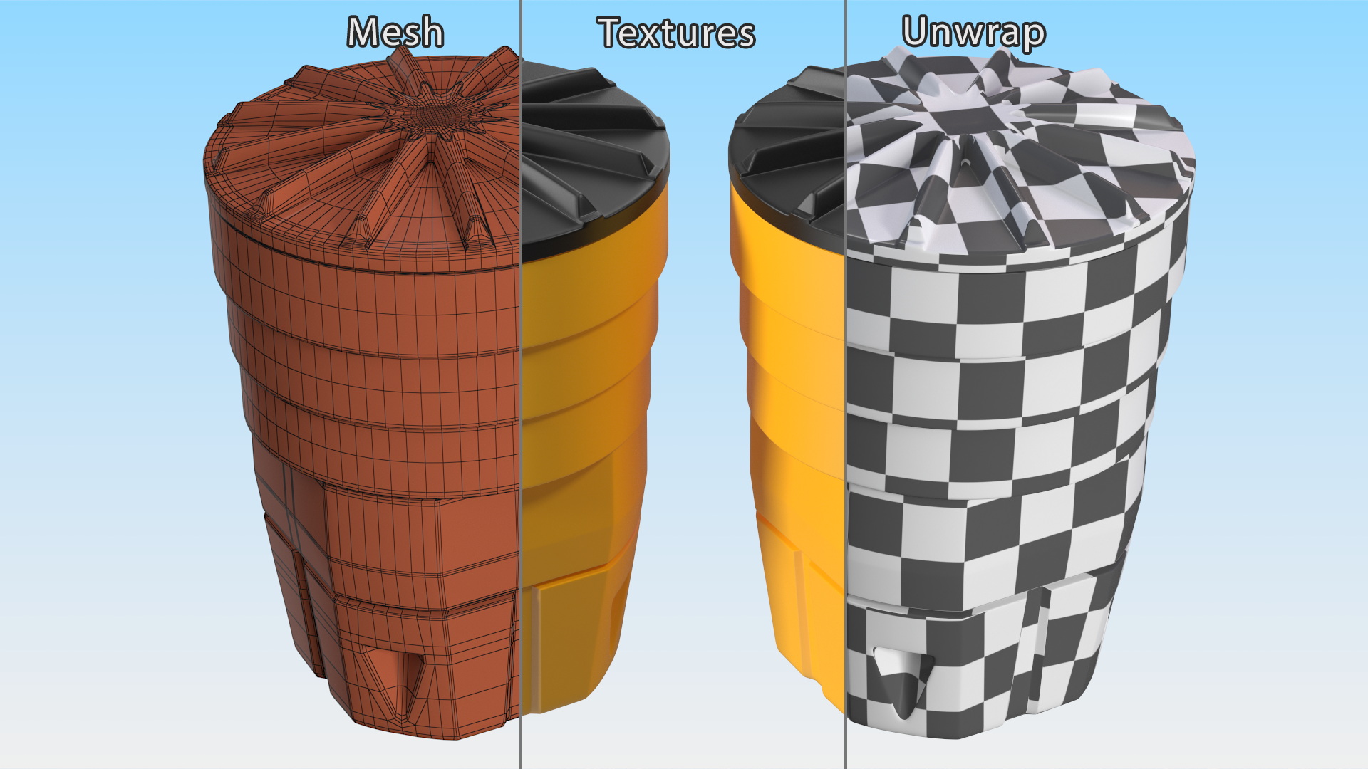 3D model Sandy Impact Attenuator Sand Barrel