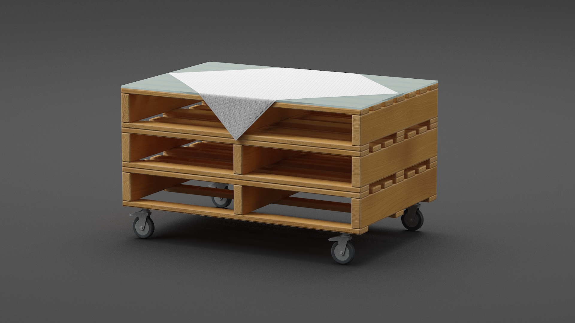 3D Rustic Pallet Coffee Table
